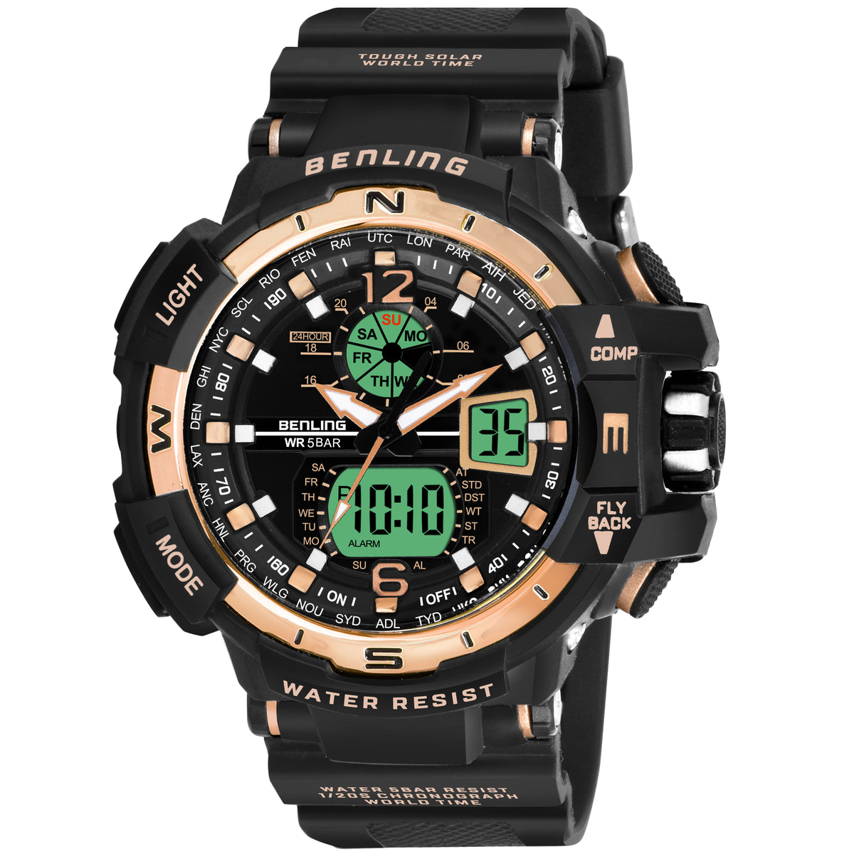 Analog Digital Watch with EL Backlight-SKBLANDG-6003 My Store