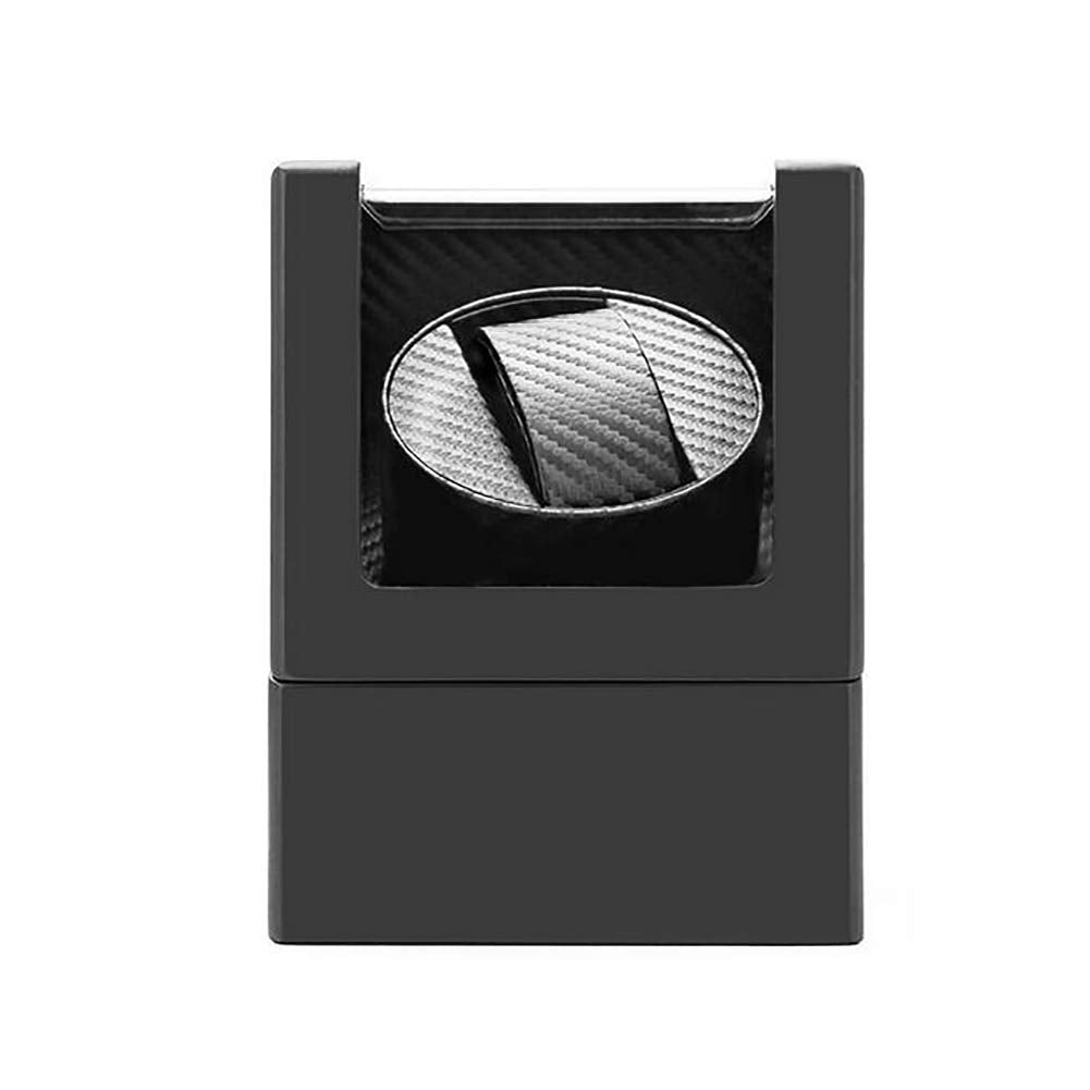 Benling Automatic Single Watch Winder with Quiet Motor, Black Leather, Men's and Women's