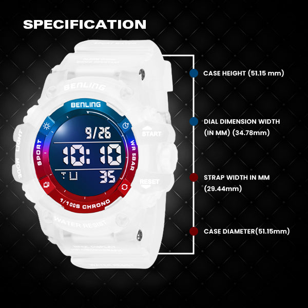 Multifunctional Digital Watch with Stopwatch | Calender | Alarm | Sports – Formal Casual Wear- 6063
