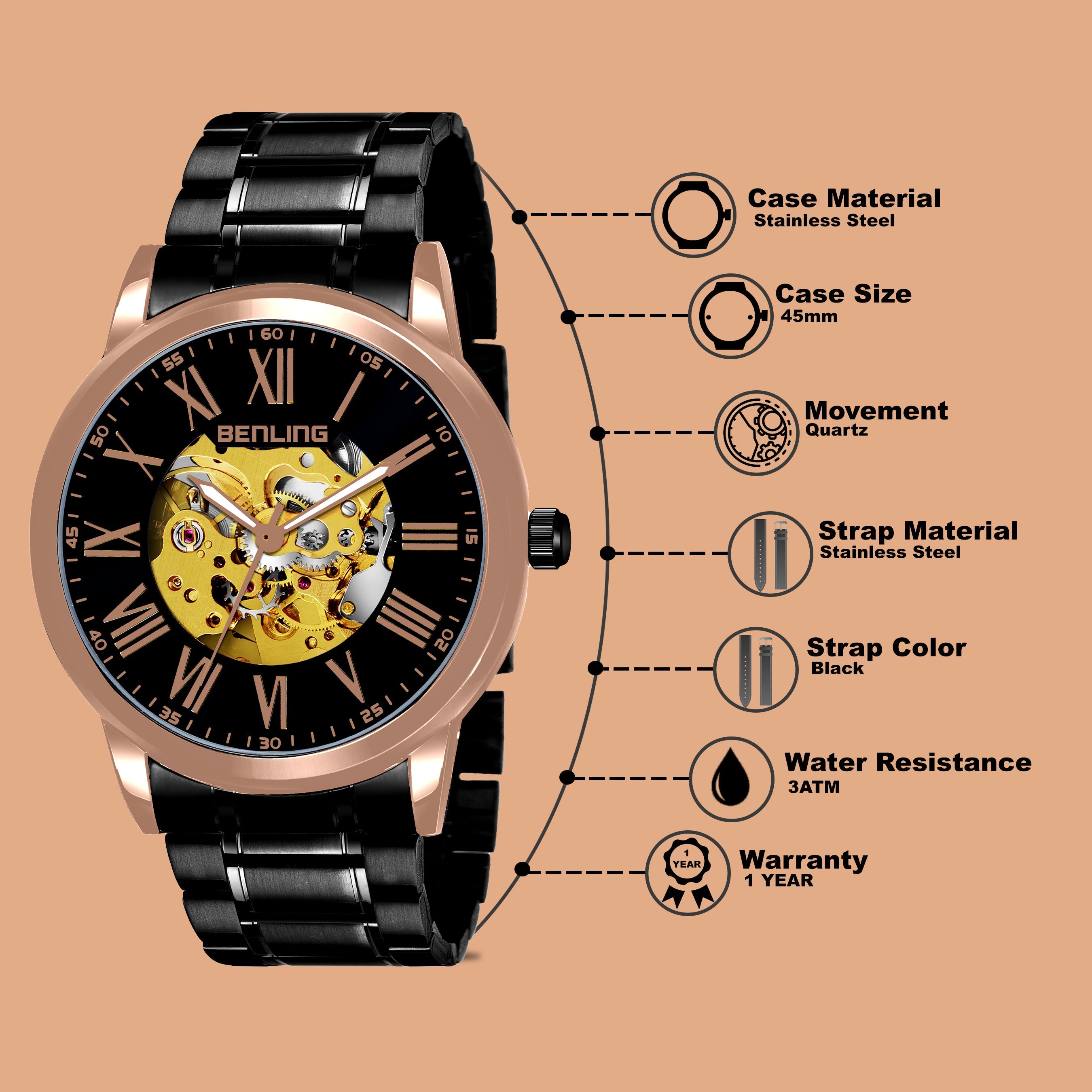 Benling Enigma Automatic Watch - Iconic Collection