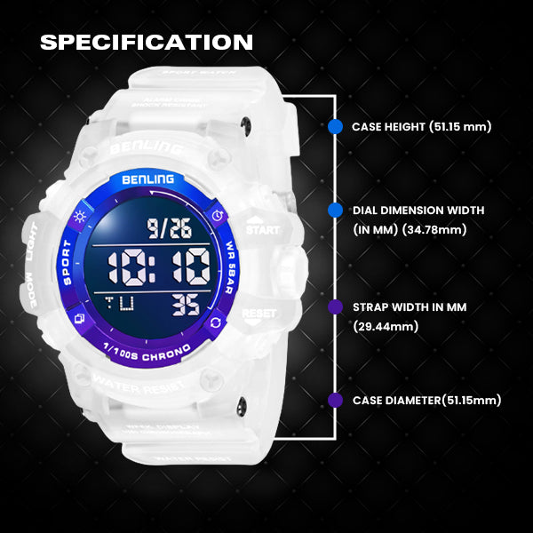 Multifunctional Digital Watch with Stopwatch | Calender | Alarm | Sports – Formal Casual Wear- 6063