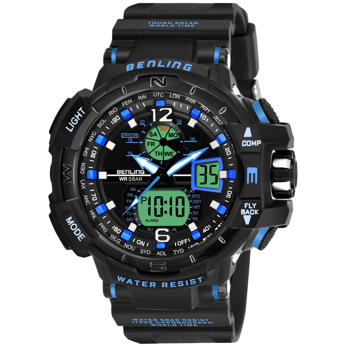 Analog Digital Watch with EL Backlight-SKBLANDG-6003 My Store