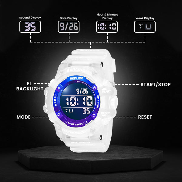 Multifunctional Digital Watch with Stopwatch | Calender | Alarm | Sports – Formal Casual Wear- 6063