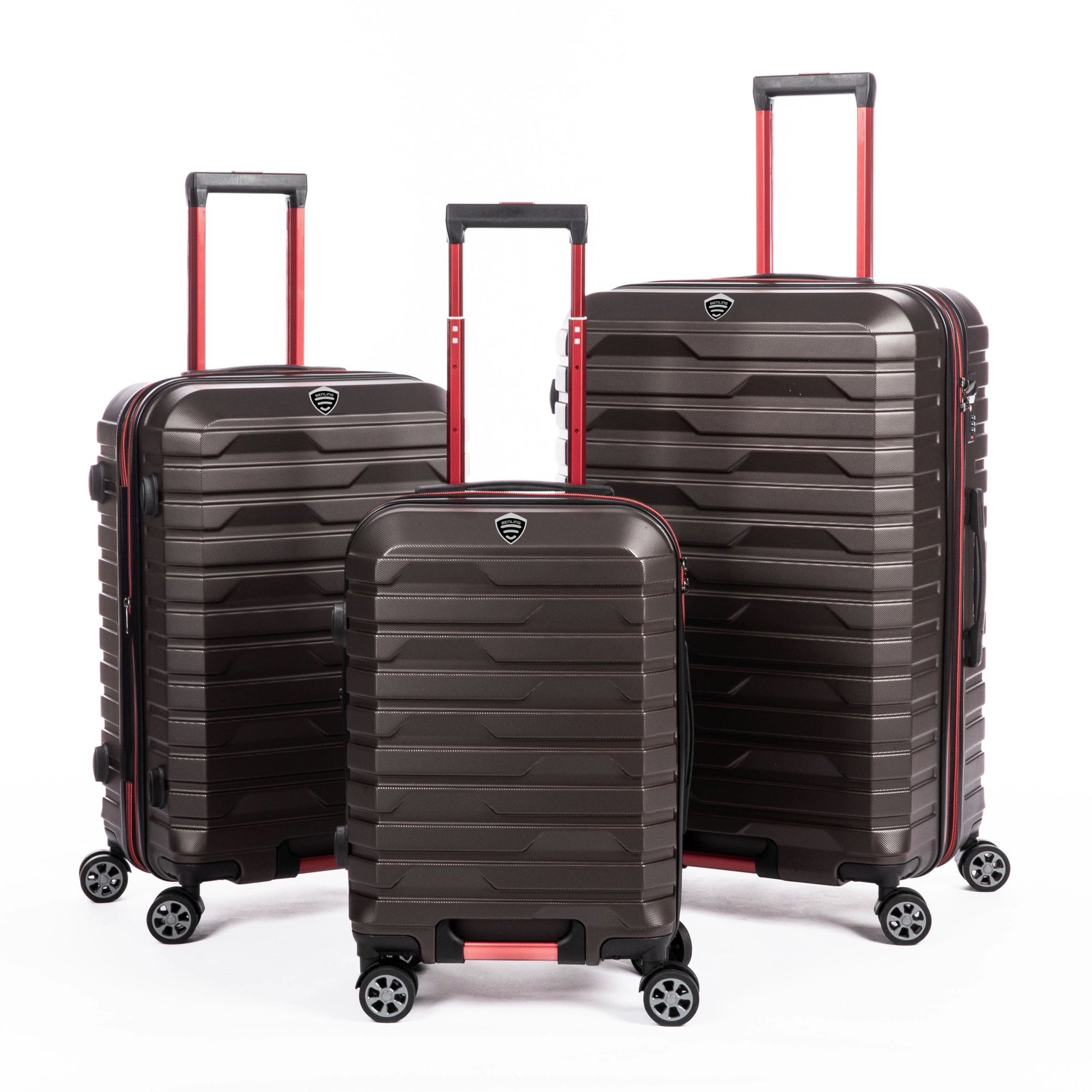 Benling Voyager Series Set of 3 Trolley Bags – Expandable, Silent Wheels, TSA Lock