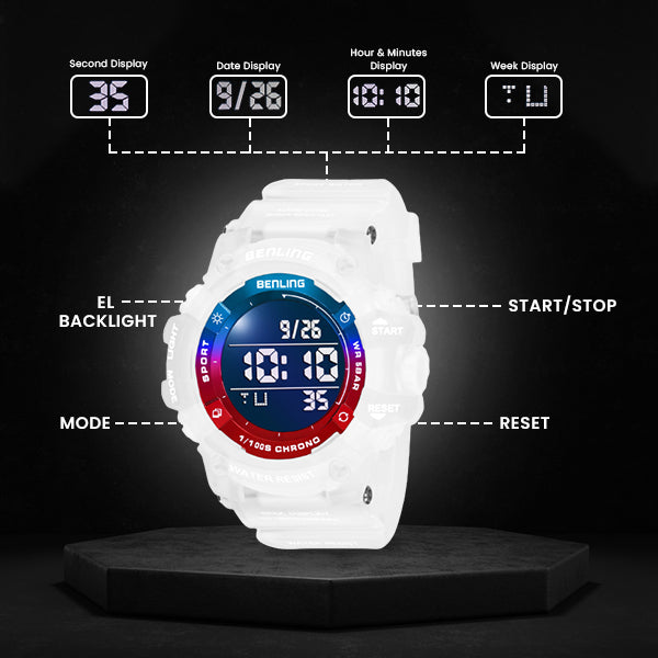 Multifunctional Digital Watch with Stopwatch | Calender | Alarm | Sports – Formal Casual Wear- 6063