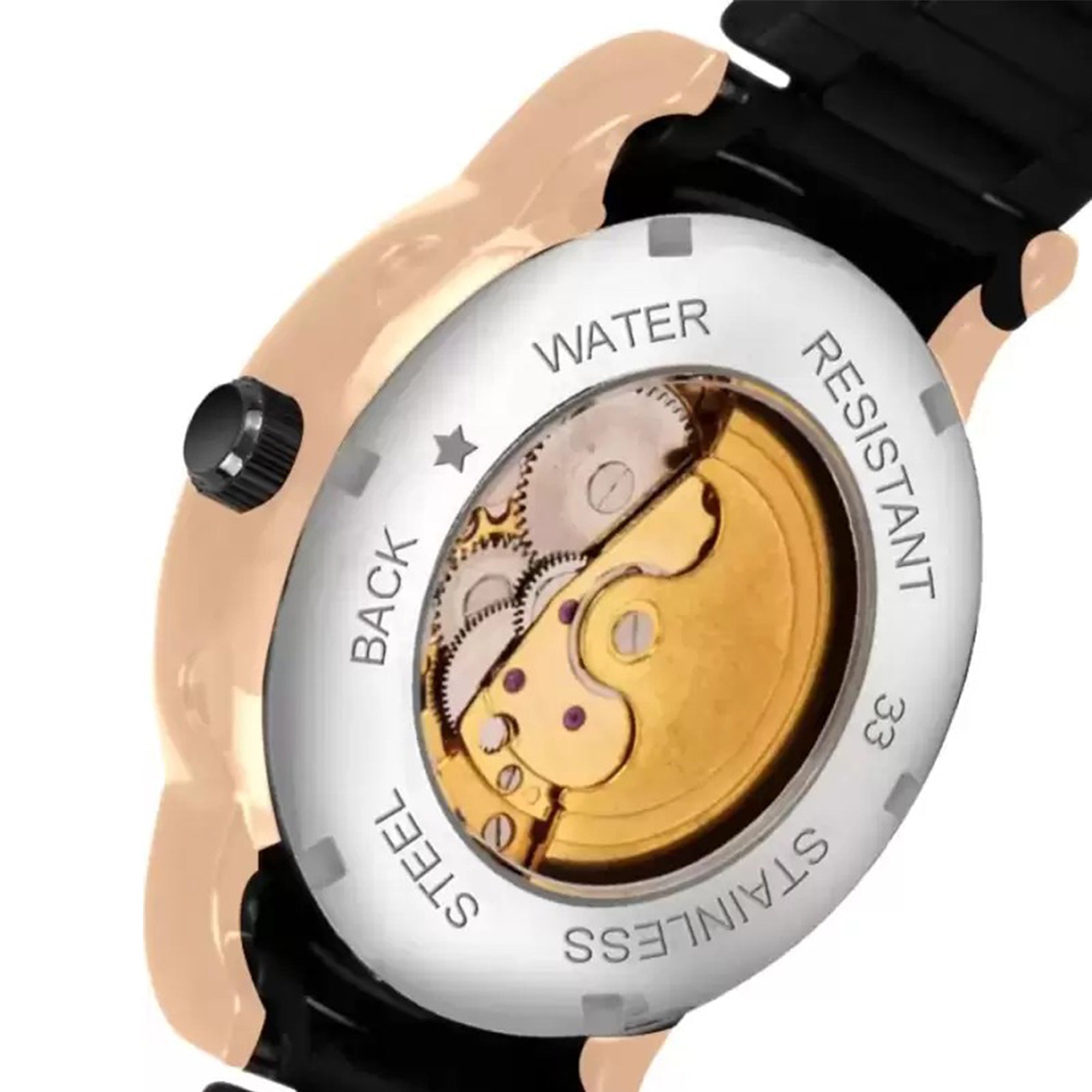 Benling Automatic Skeleton Mechanical Watch for Men | Self-Winding Movement | Leather & Stainless Steel Strap | Open Gear Dial | Luxury Casual & Formal Wear