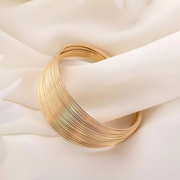 Premium Gold Finish Statement Cuff Bracelet for Women
