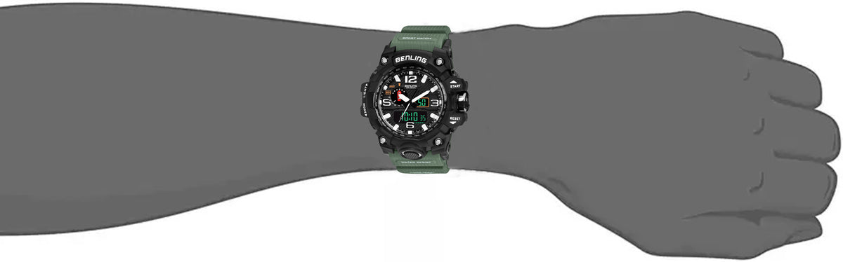 Benling EL Backlight Analog Digital Watch-SKBLANDG-6002 My Store