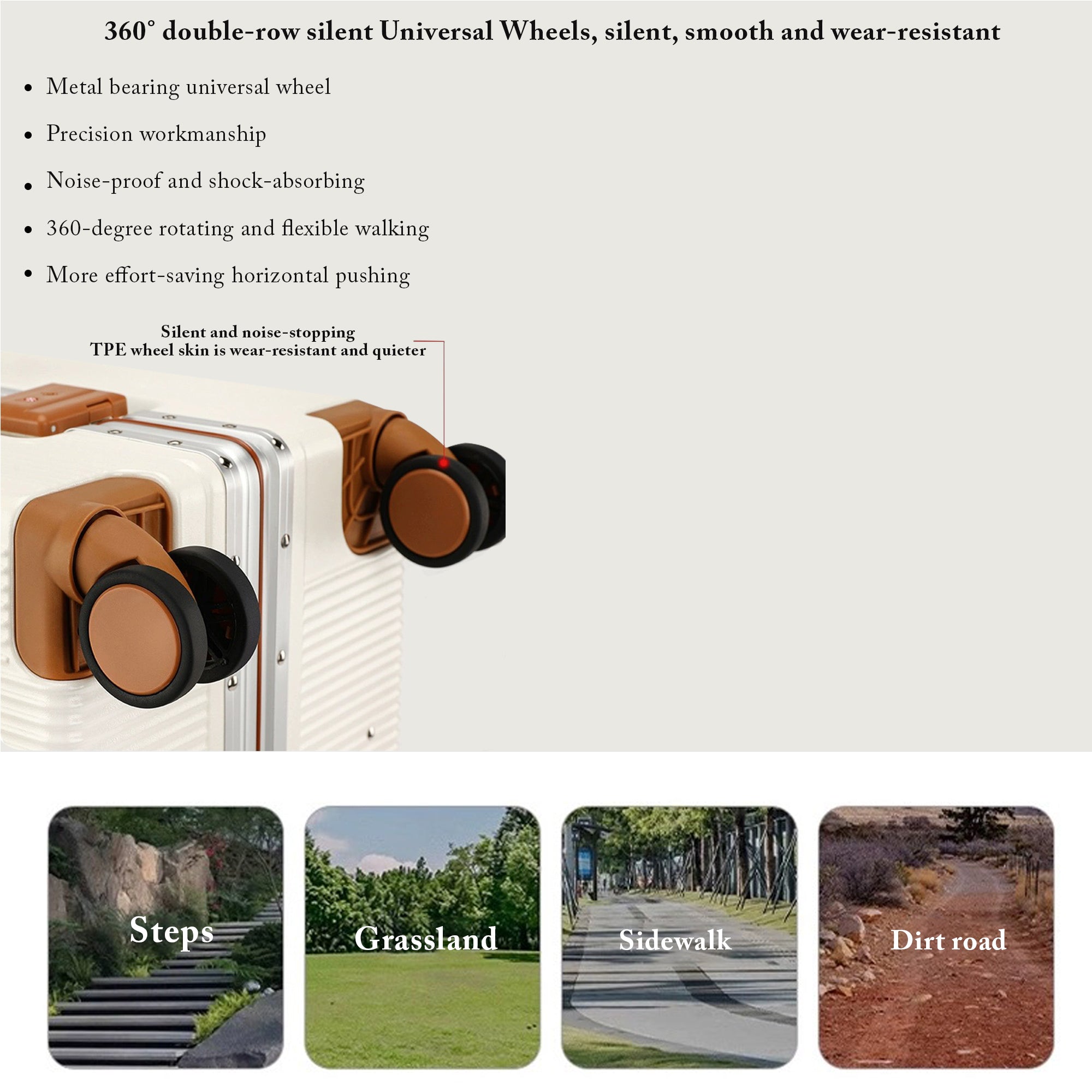 Benling Voyager Series Set of 2 Trolley Bags - 20 & 25 Inch Luggage with Vintage Design & TSA Lock