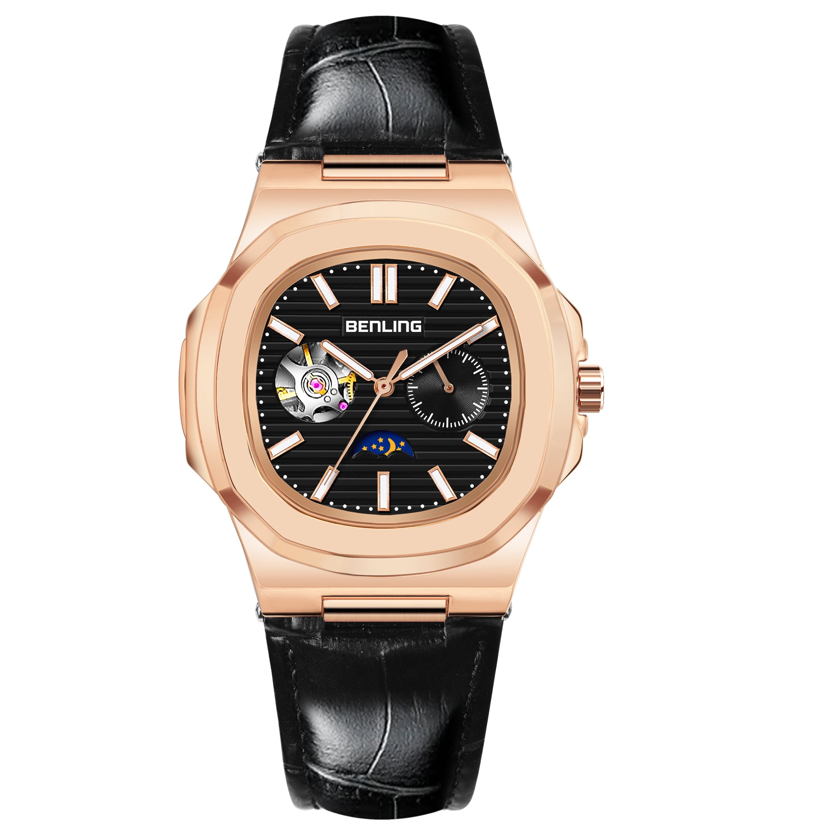 Benling Regalia Series – Open Heart Dial with Moonphase Benling