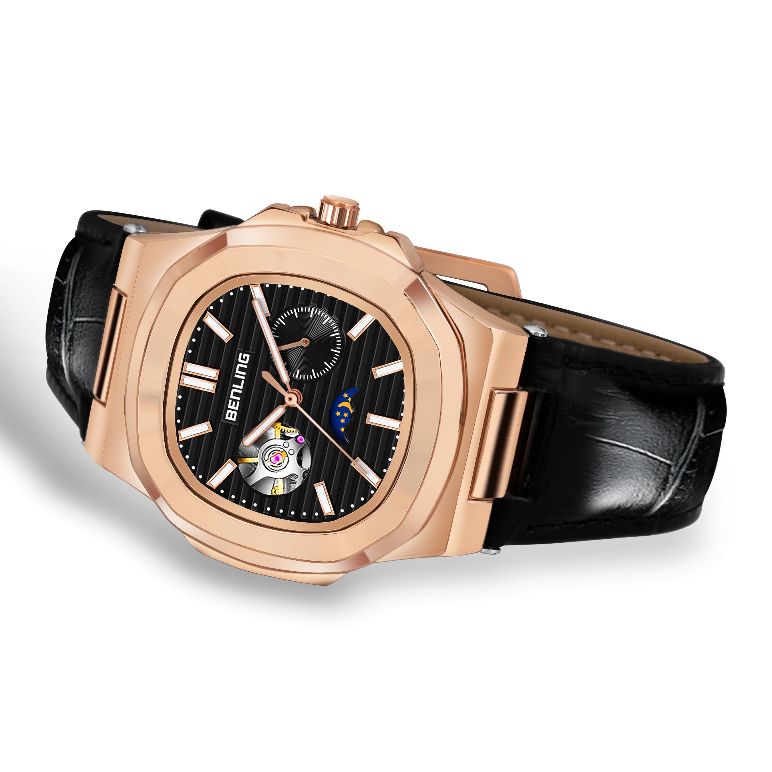 Benling Regalia Series – Open Heart Dial with Moonphase