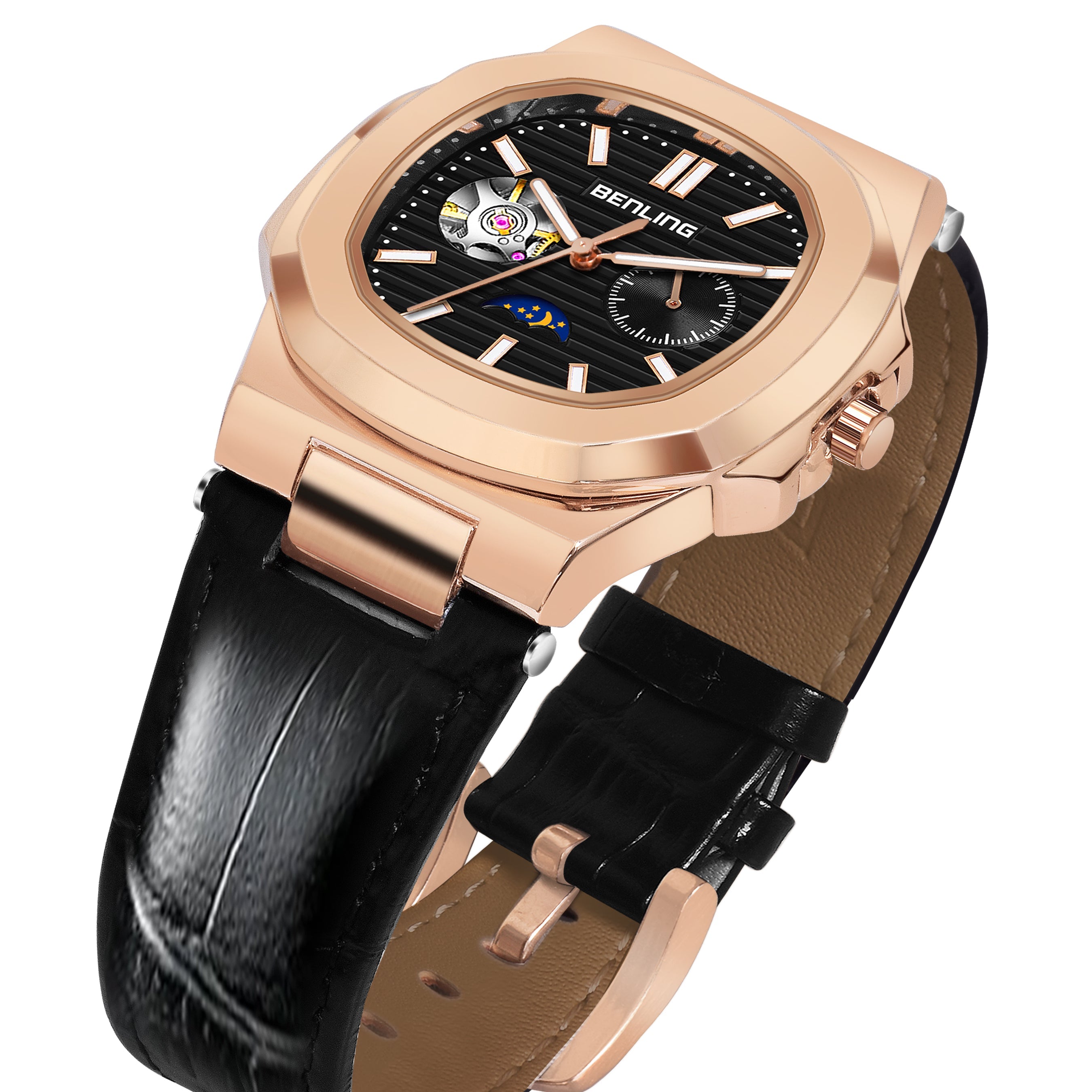 Benling Regalia Series – Open Heart Dial with Moonphase