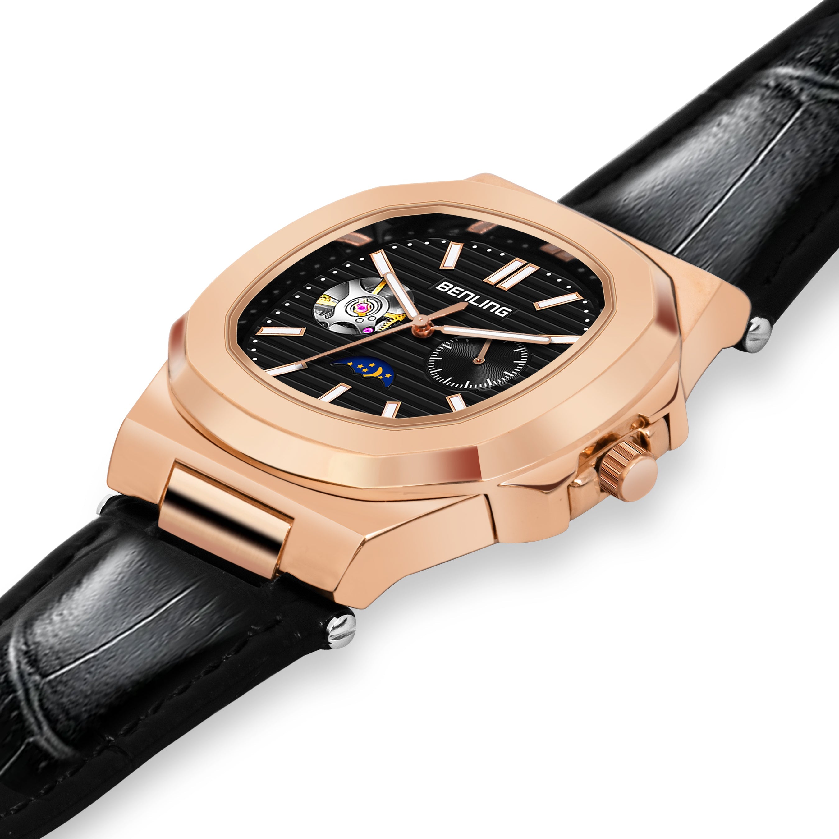 Benling Regalia Series – Open Heart Dial with Moonphase