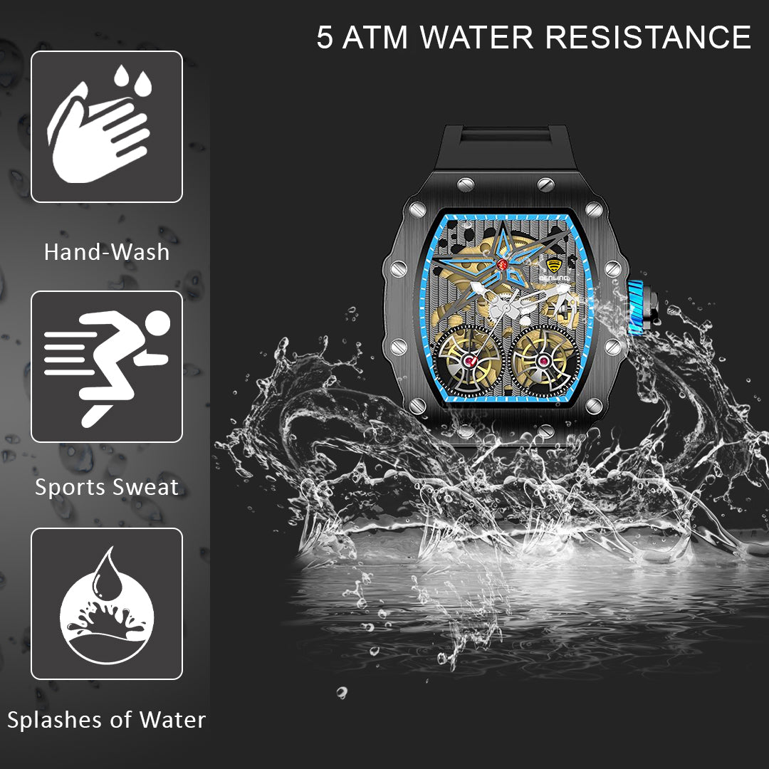 Benling Marvel Series Automatic Watch with Flywheel Unique Dial Luxury Watch