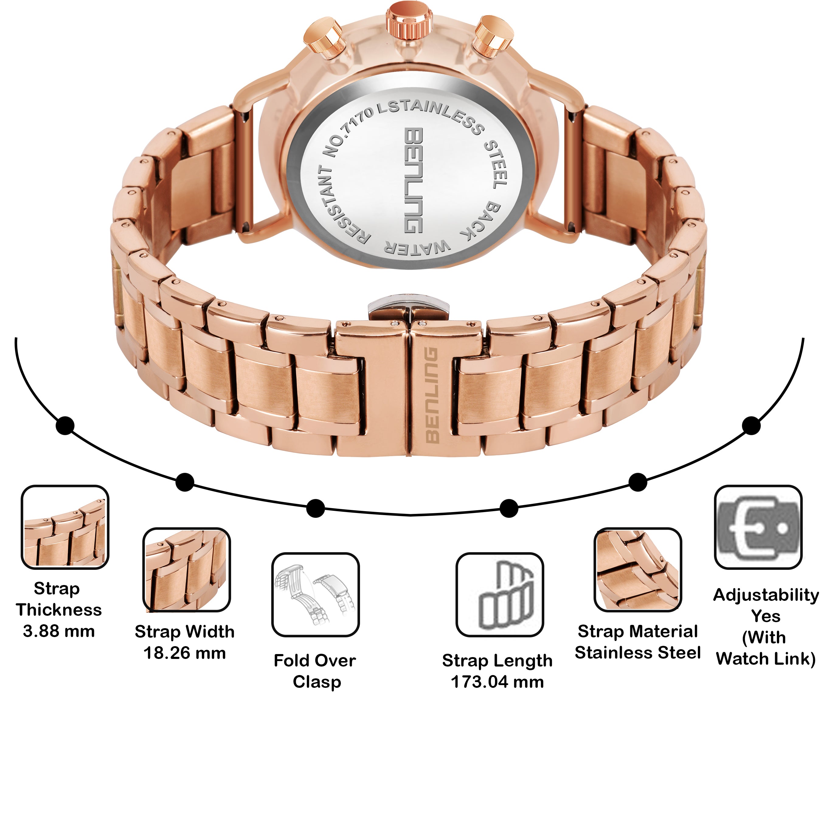 Benling TimeMaster Chronograph Watch for Men