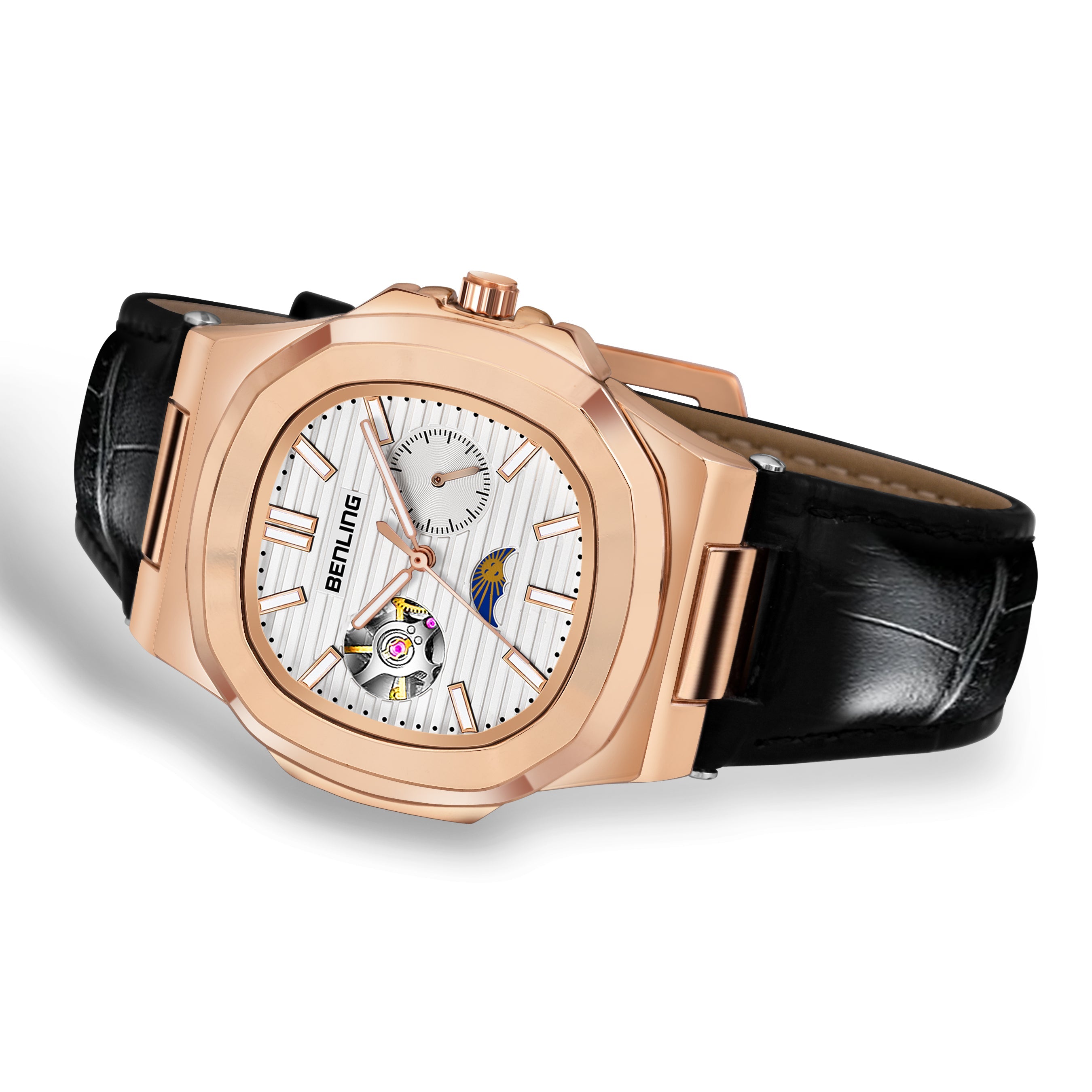 Benling Regalia Series – Open Heart Dial with Moonphase