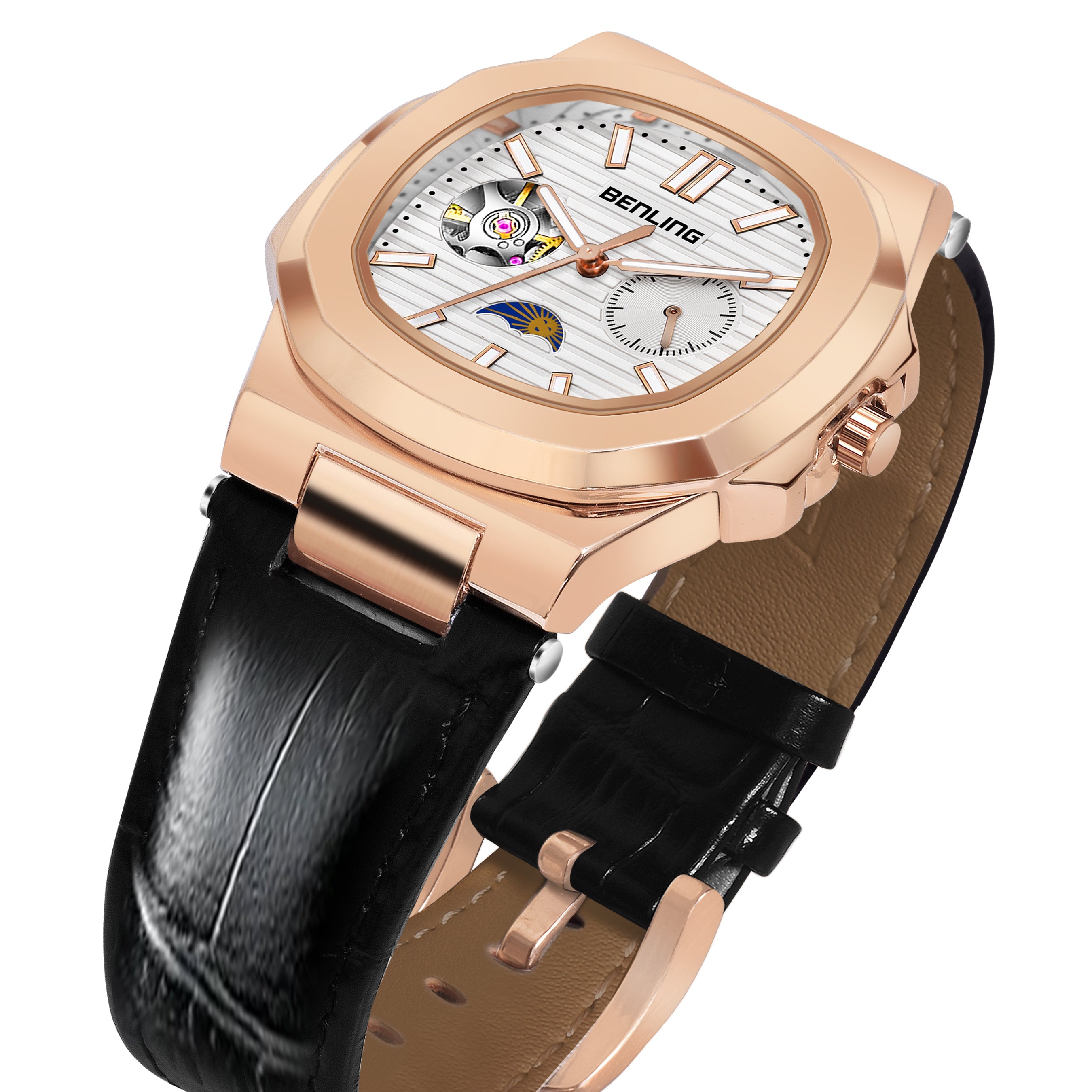 Benling Regalia Series – Open Heart Dial with Moonphase