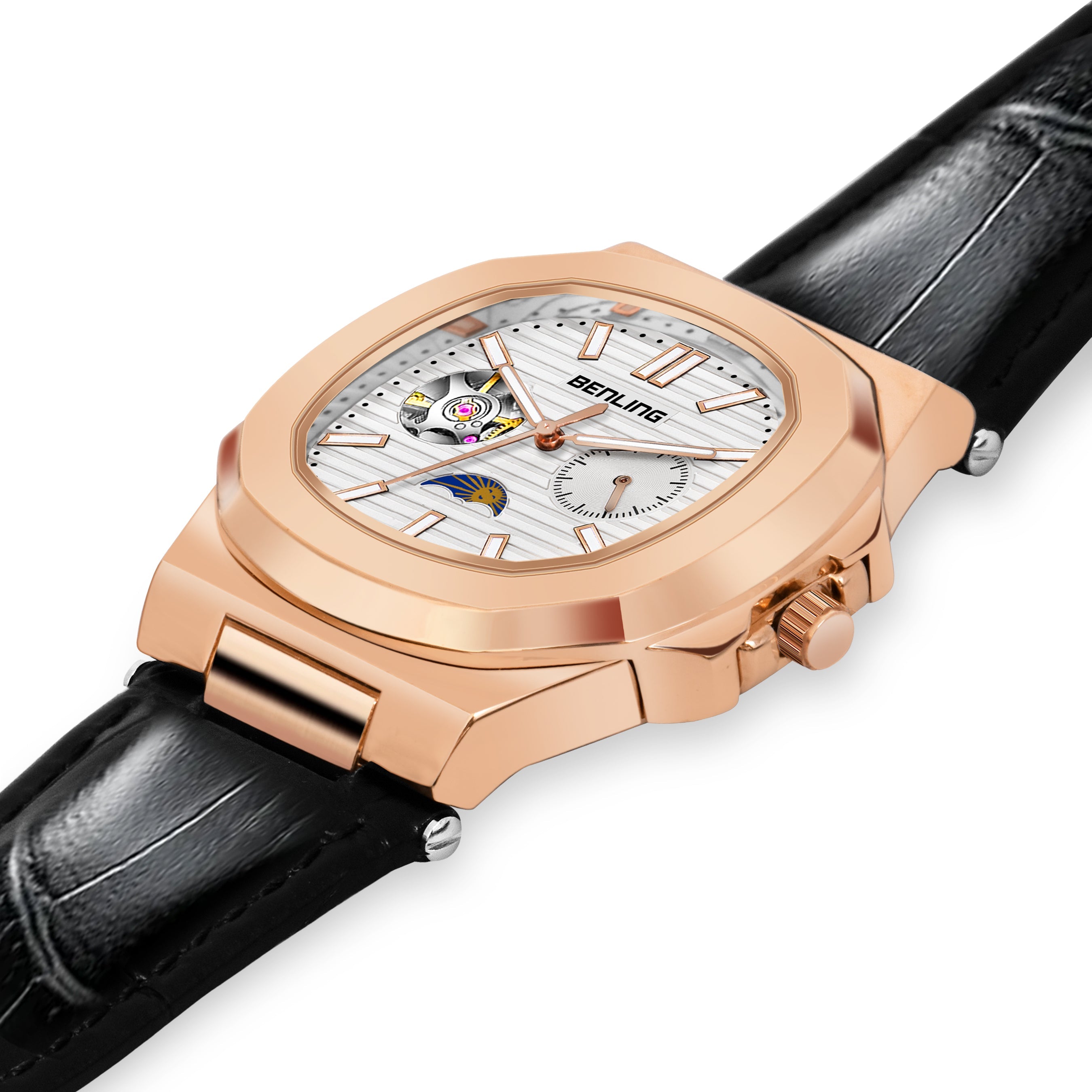 Benling Regalia Series – Open Heart Dial with Moonphase