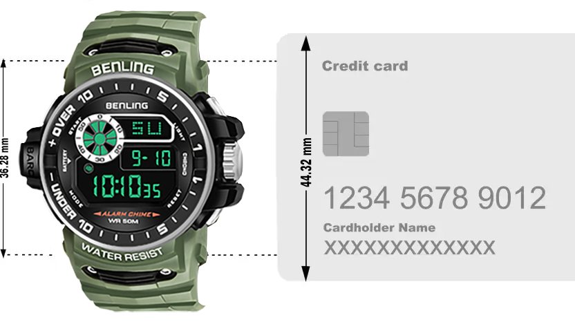 All Day Wearable Digital Watch for men with Stopwatch | Calendar | Alarm | 6057