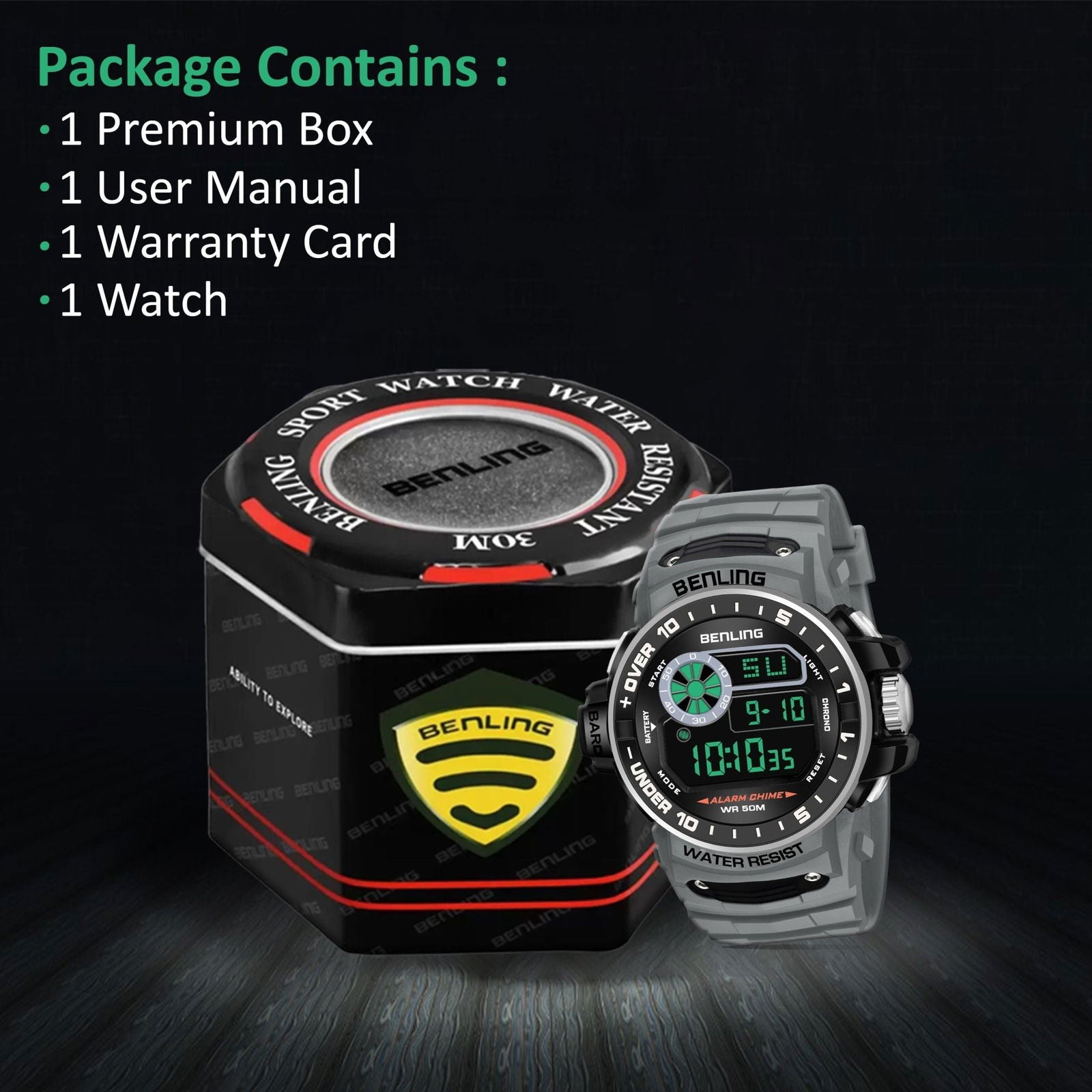 All Day Wearable Digital Watch for men with Stopwatch | Calendar | Alarm | 6057