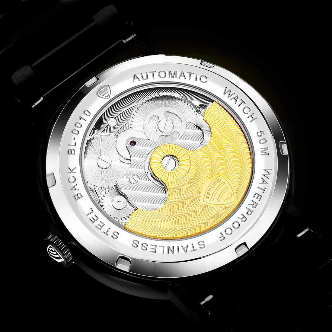 Benling Astroworld Tourbillon Automatic Watch for Men – Dual Time | Moonphase | Skeleton Dial | Premium Leather Strap