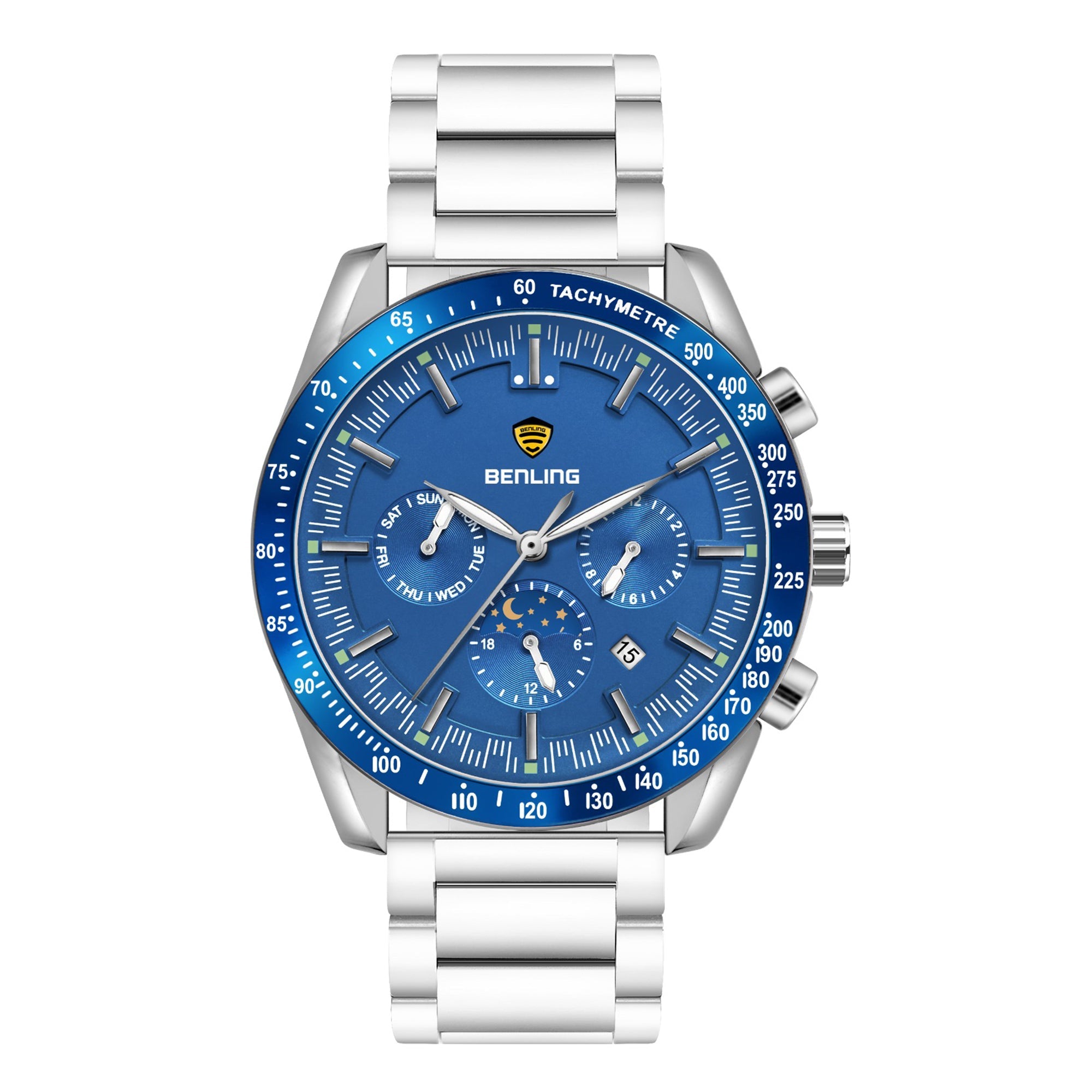 Benling Legacy Chrono Automatic Watch for Men Analog Watch - For Men |with Stainless Steel Chain – A Masterpiece of Mechanical Precision