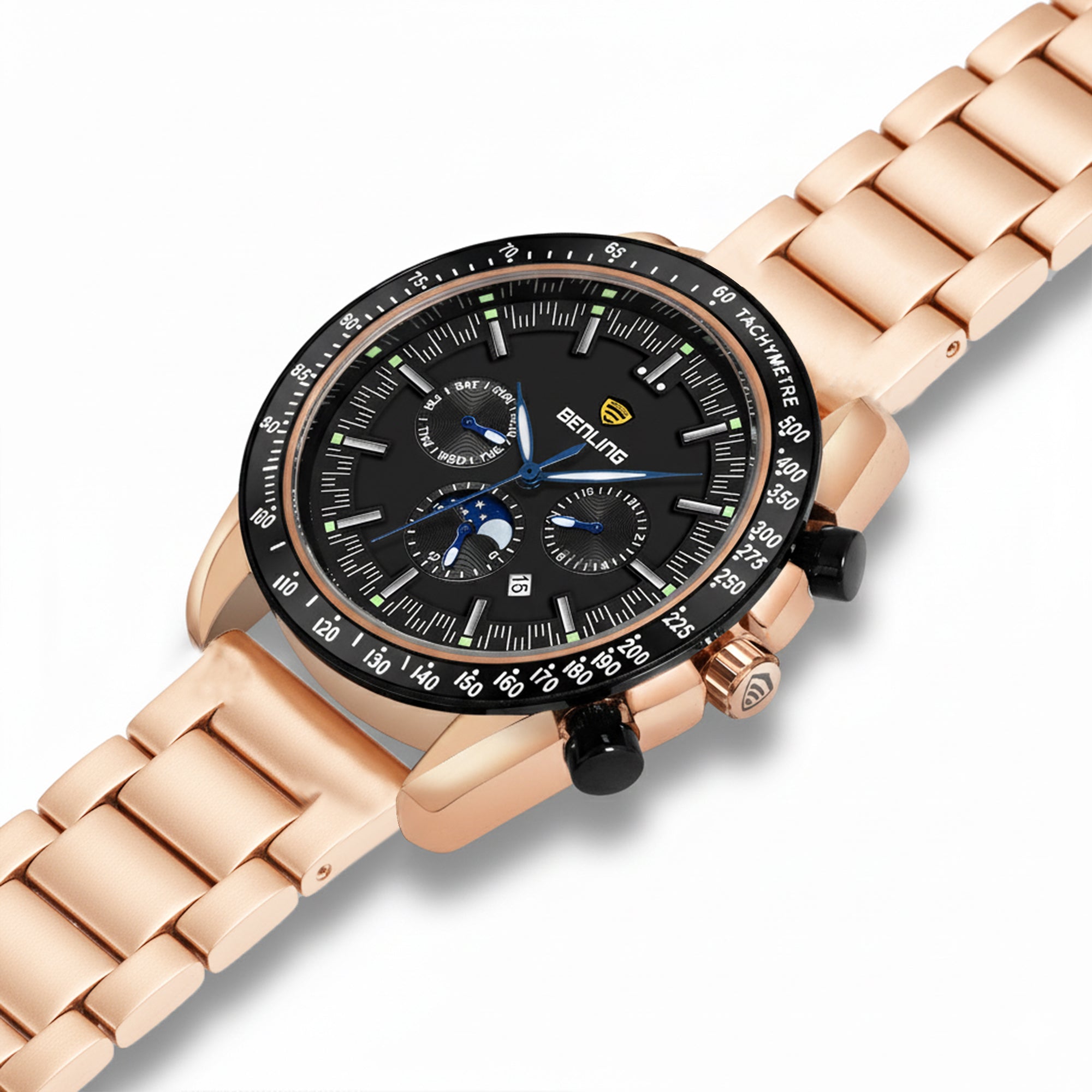 Benling Legacy Chrono Automatic Watch for Men Analog Watch - For Men |with Stainless Steel Chain – A Masterpiece of Mechanical Precision