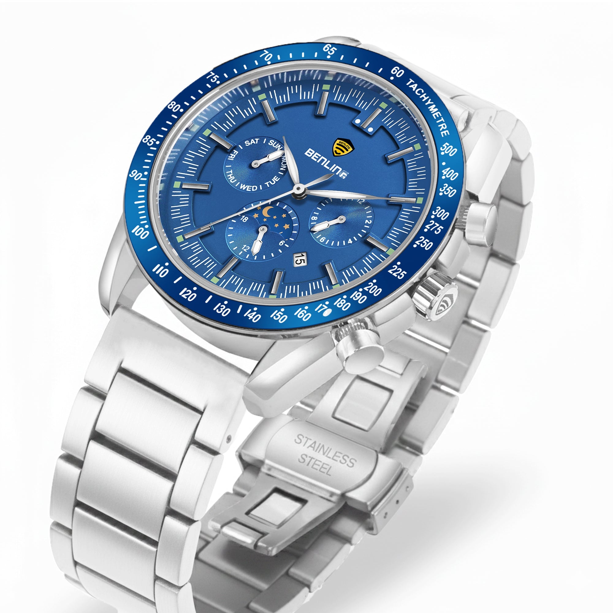 Benling Legacy Chrono Automatic Watch for Men Analog Watch - For Men |with Stainless Steel Chain – A Masterpiece of Mechanical Precision