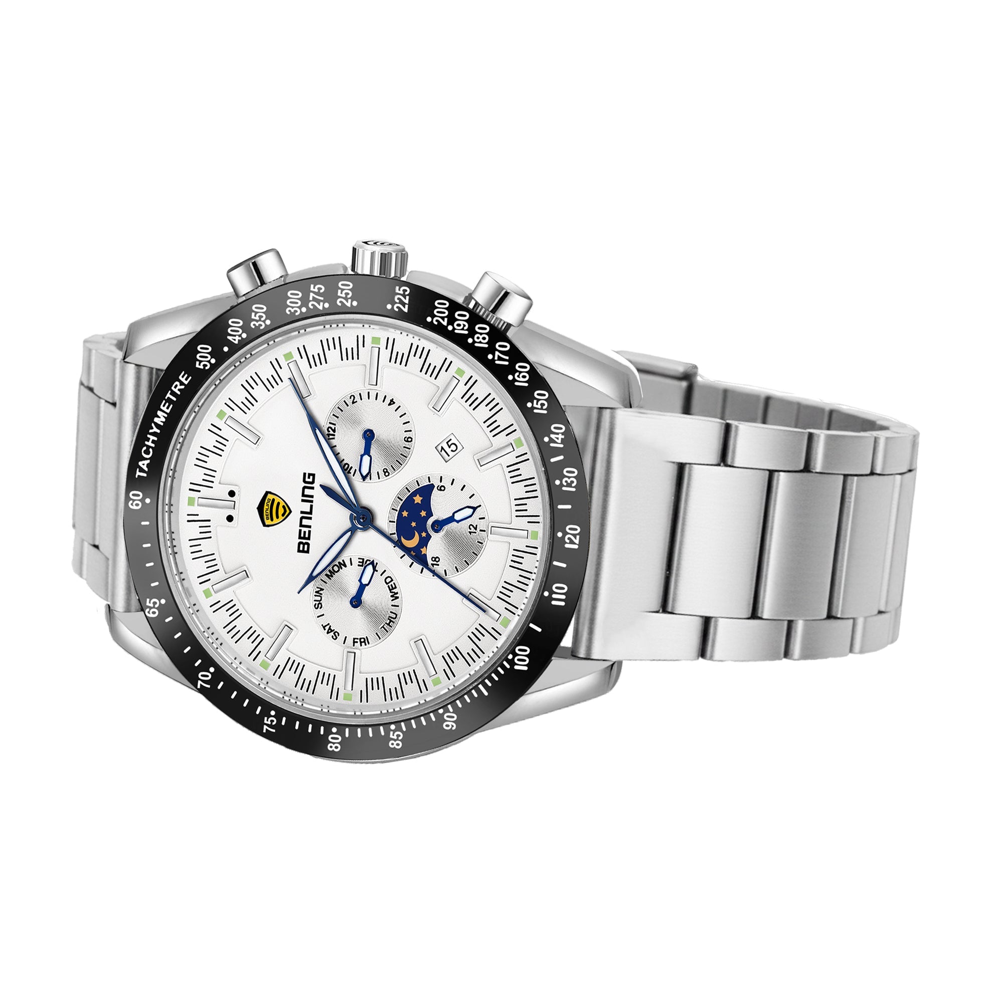 Benling Legacy Chrono Automatic Watch for Men Analog Watch - For Men |with Stainless Steel Chain – A Masterpiece of Mechanical Precision