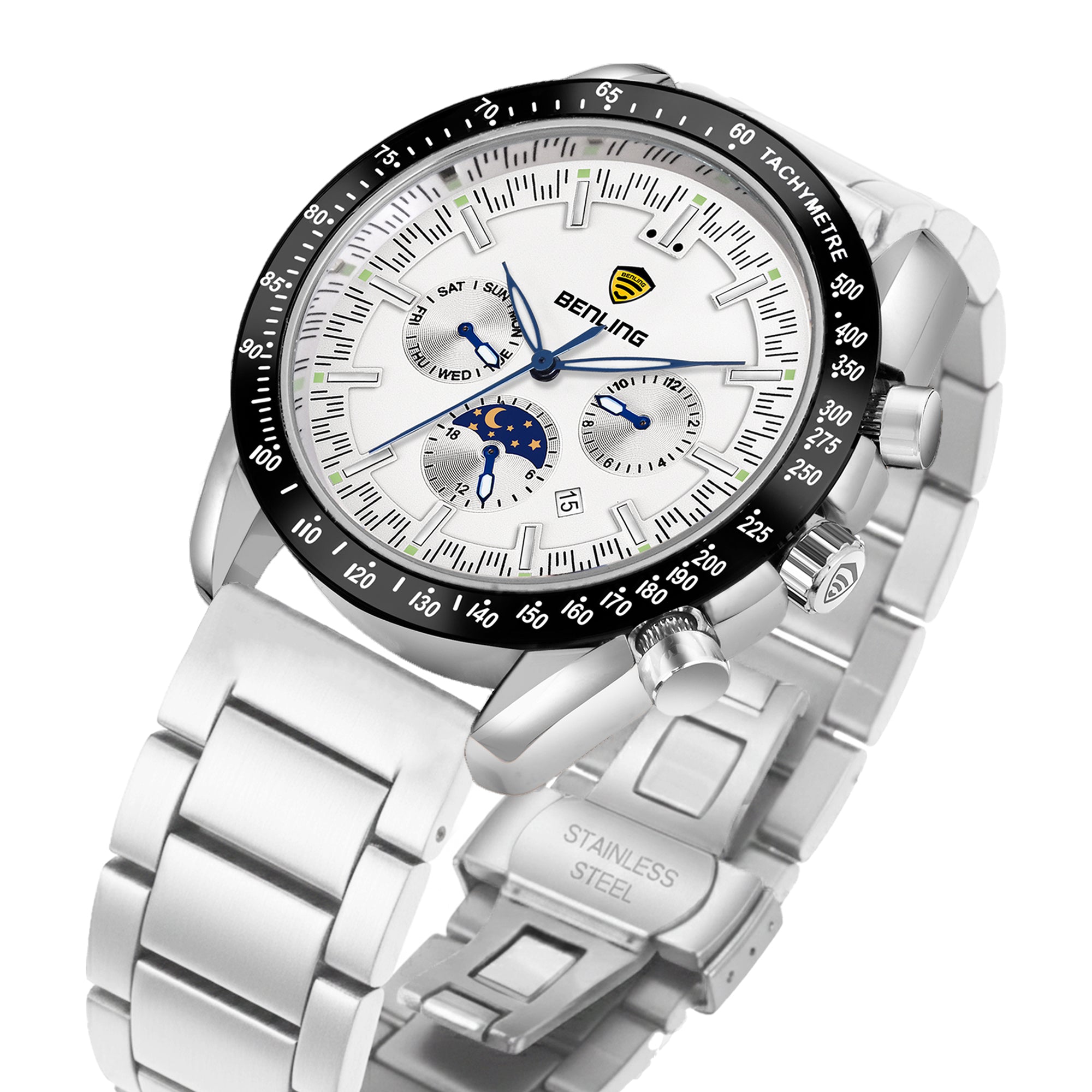 Benling Legacy Chrono Automatic Watch for Men Analog Watch - For Men |with Stainless Steel Chain – A Masterpiece of Mechanical Precision