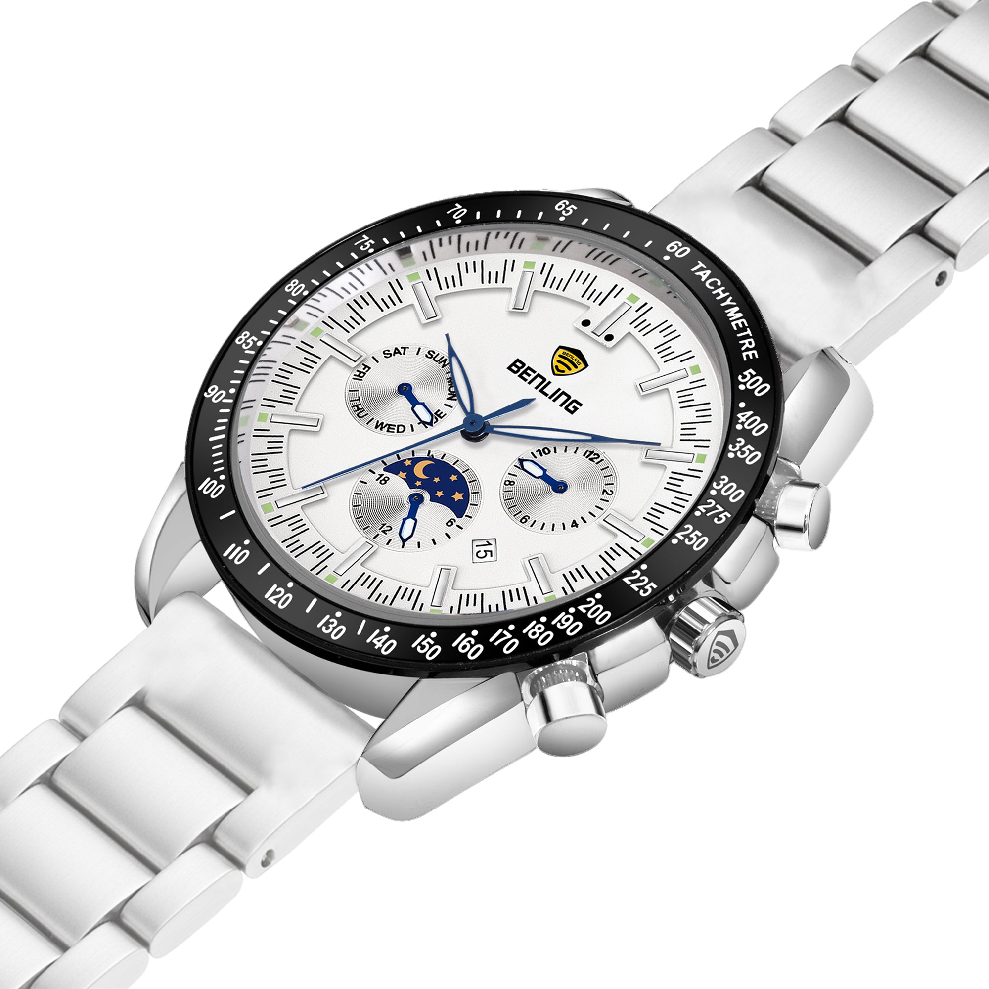 Benling Legacy Chrono Automatic Watch for Men Analog Watch - For Men |with Stainless Steel Chain – A Masterpiece of Mechanical Precision