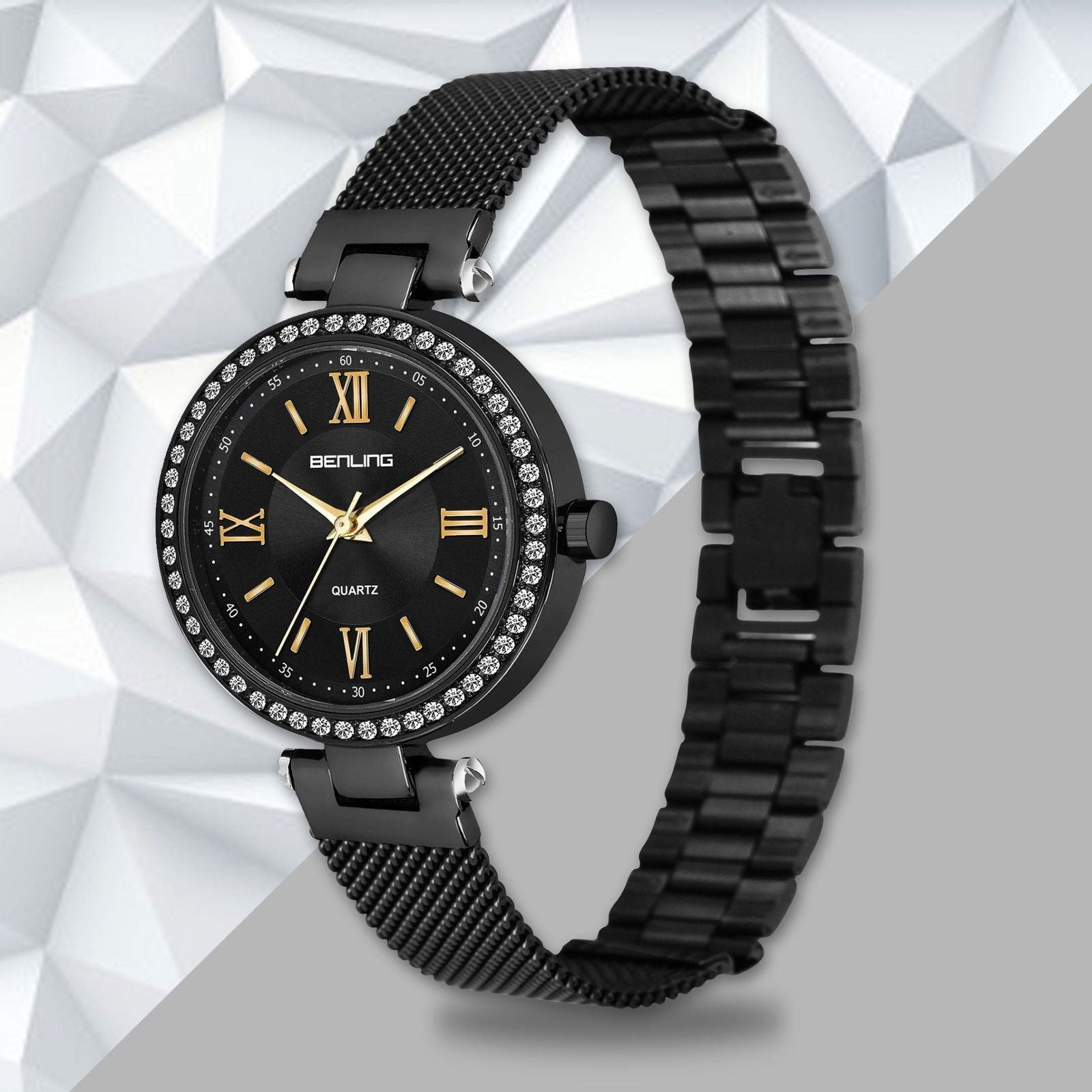 BENLING BL-1023 Long Lasting Plating Stainless Steel Analog Watch For Girls | Women
