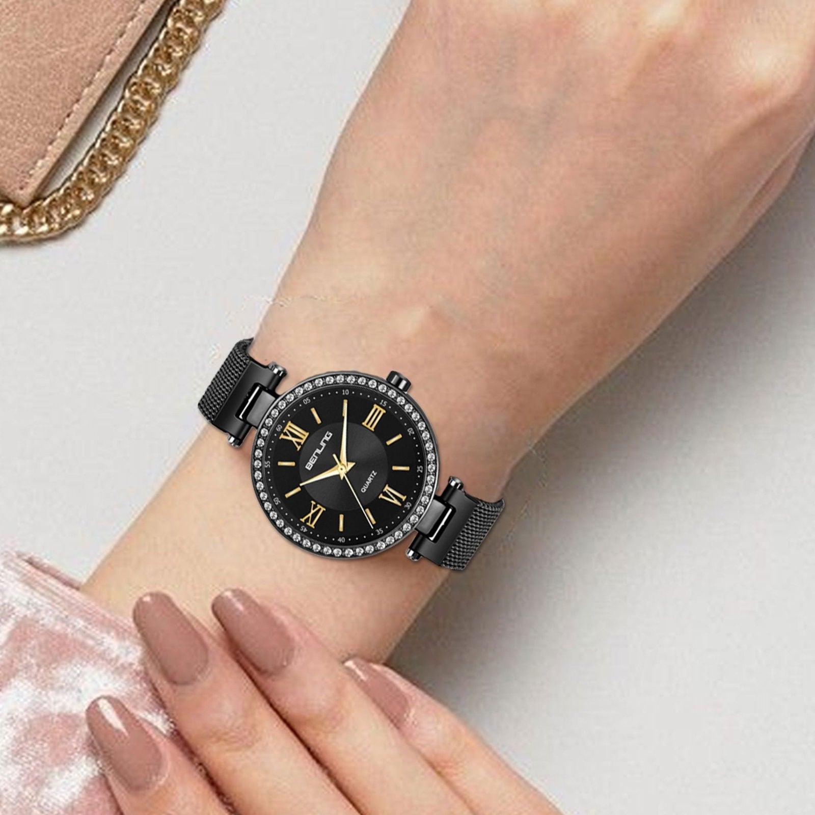 BENLING BL-1023 Long Lasting Plating Stainless Steel Analog Watch For Girls | Women