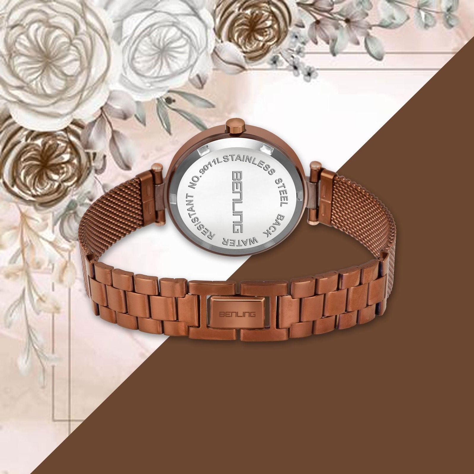 BENLING BL-1023 Long Lasting Plating Stainless Steel Analog Watch For Girls | Women