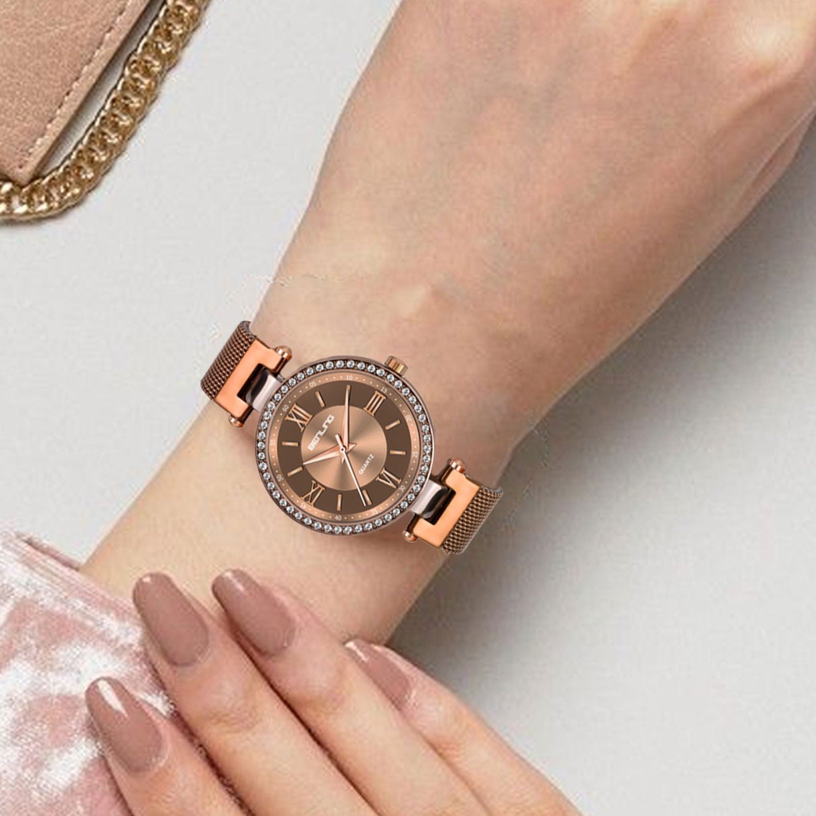 BENLING BL-1023 Long Lasting Plating Stainless Steel Analog Watch For Girls | Women