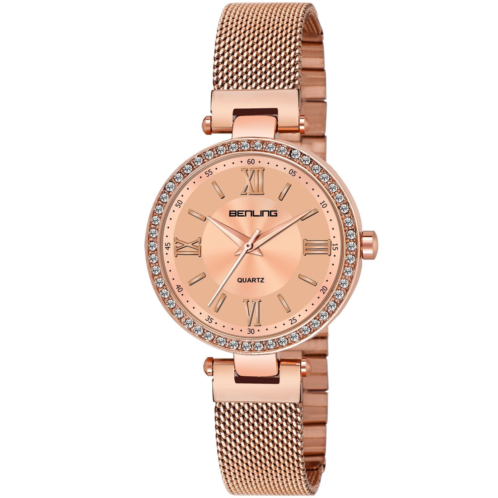 BENLING BL-1023 Long Lasting Plating Stainless Steel Analog Watch For Girls | Women