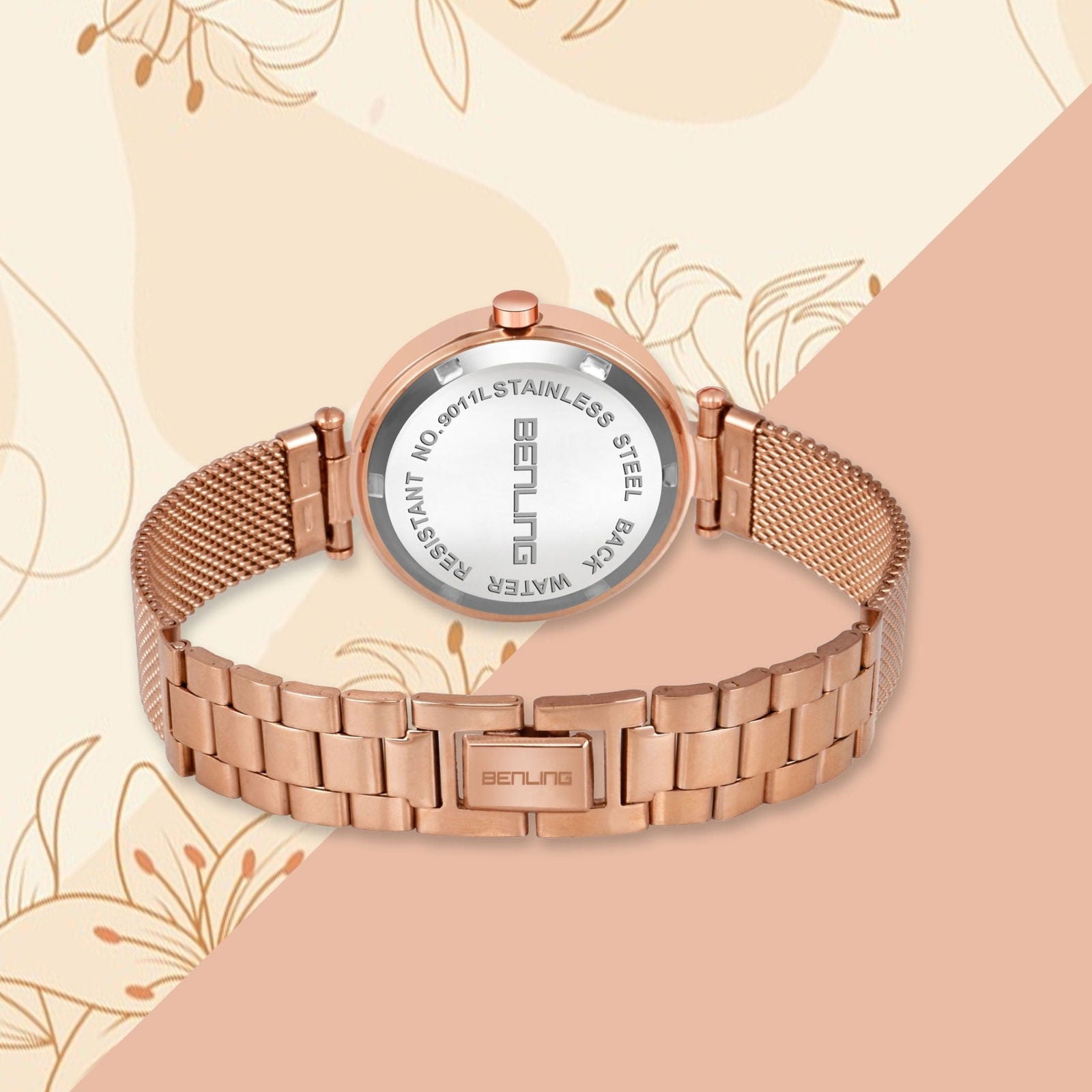 BENLING BL-1023 Long Lasting Plating Stainless Steel Analog Watch For Girls | Women