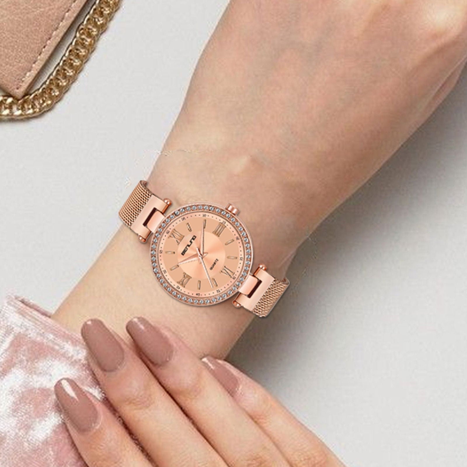 BENLING BL-1023 Long Lasting Plating Stainless Steel Analog Watch For Girls | Women