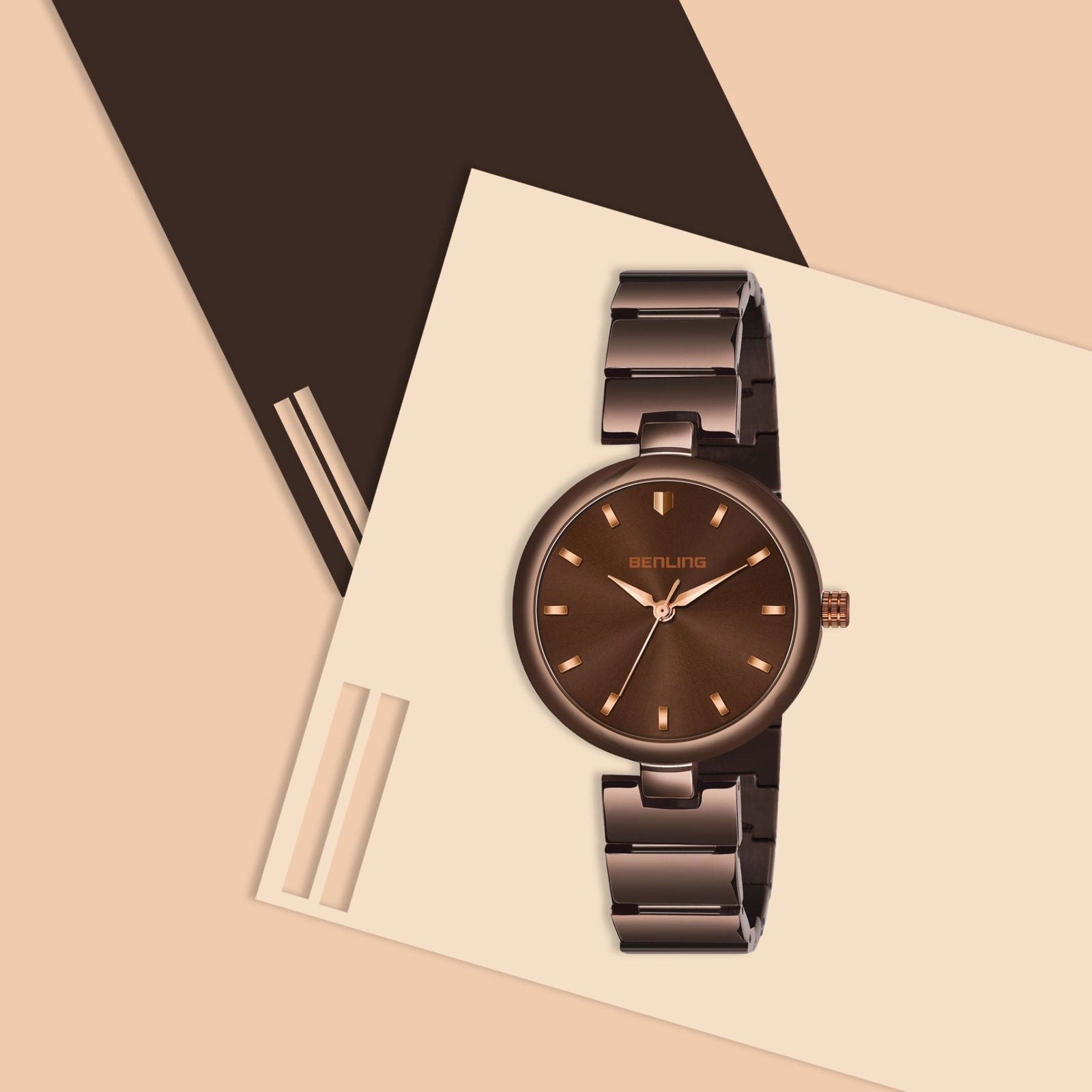 BENLING BL-1029 Basics Analog With Stainless Steel Chain Watch For Girls | Women