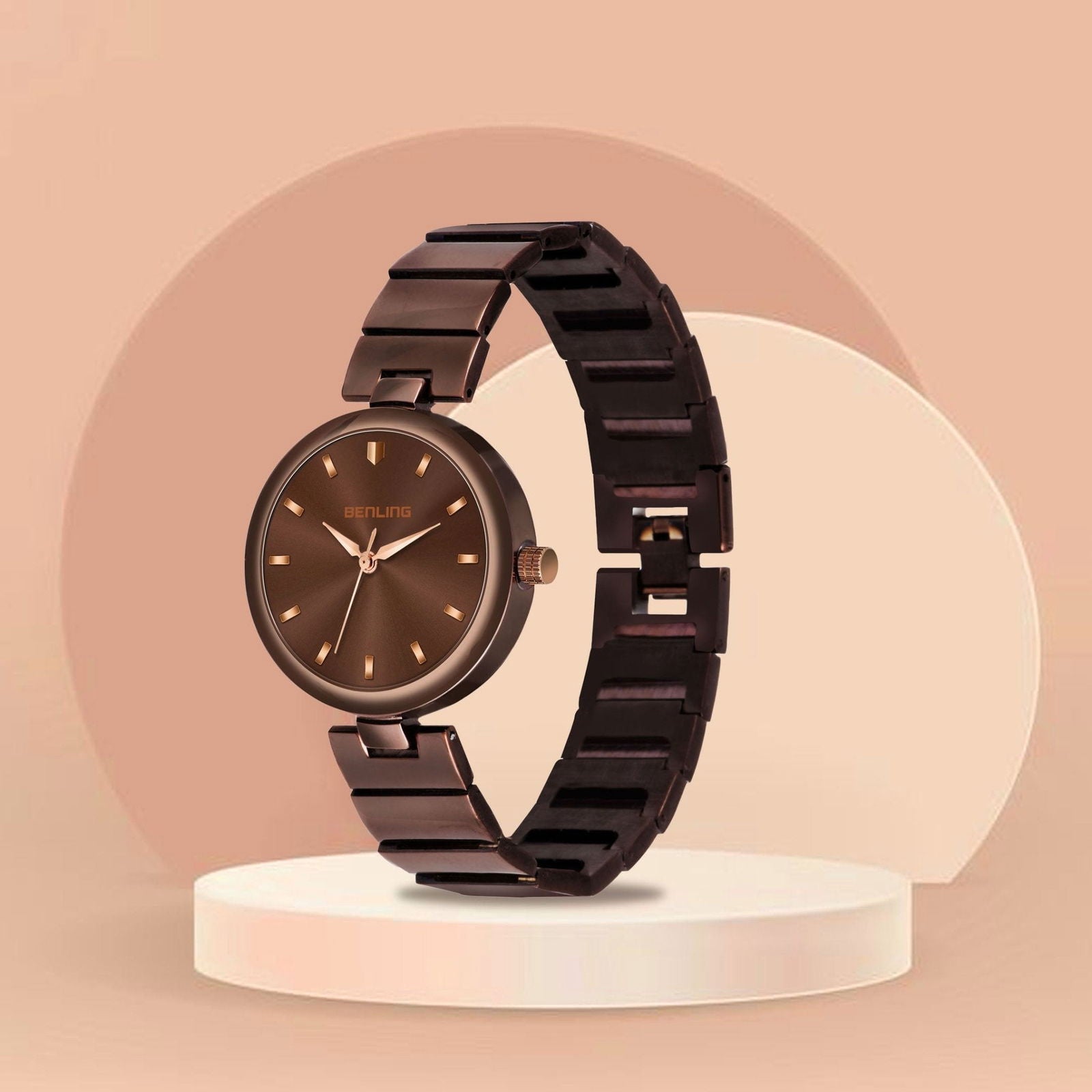 BENLING BL-1029 Basics Analog With Stainless Steel Chain Watch For Girls | Women