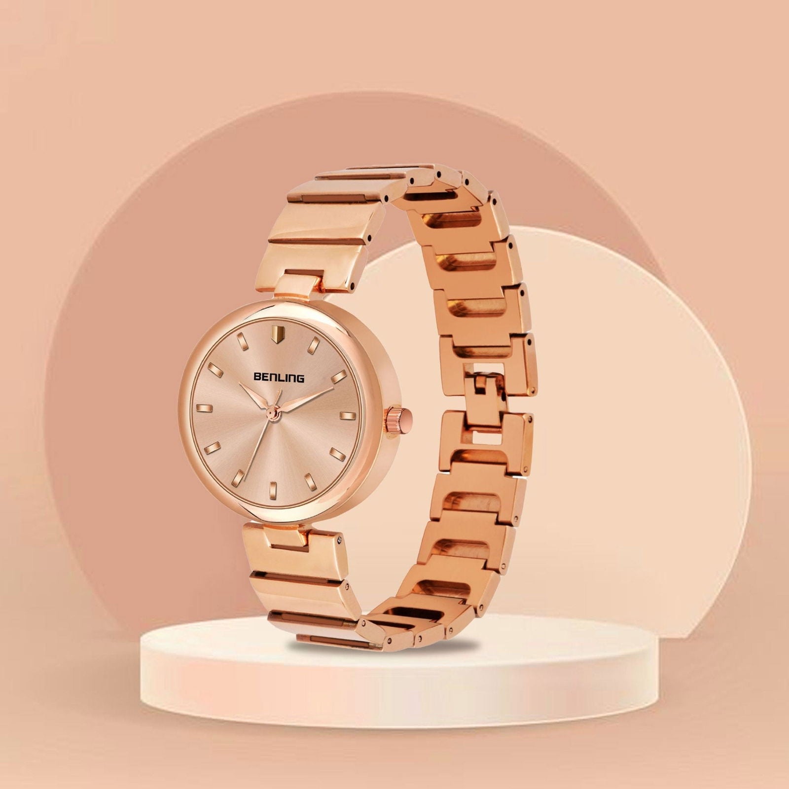 BENLING BL-1029 Basics Analog With Stainless Steel Chain Watch For Girls | Women