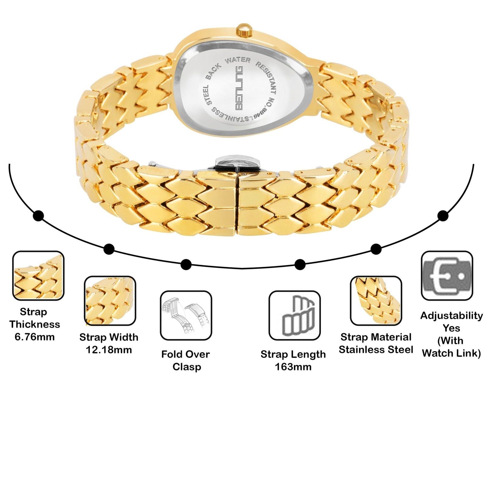 BENLING BL-1032 Allurer Analog Watch with Ion Plating for Women