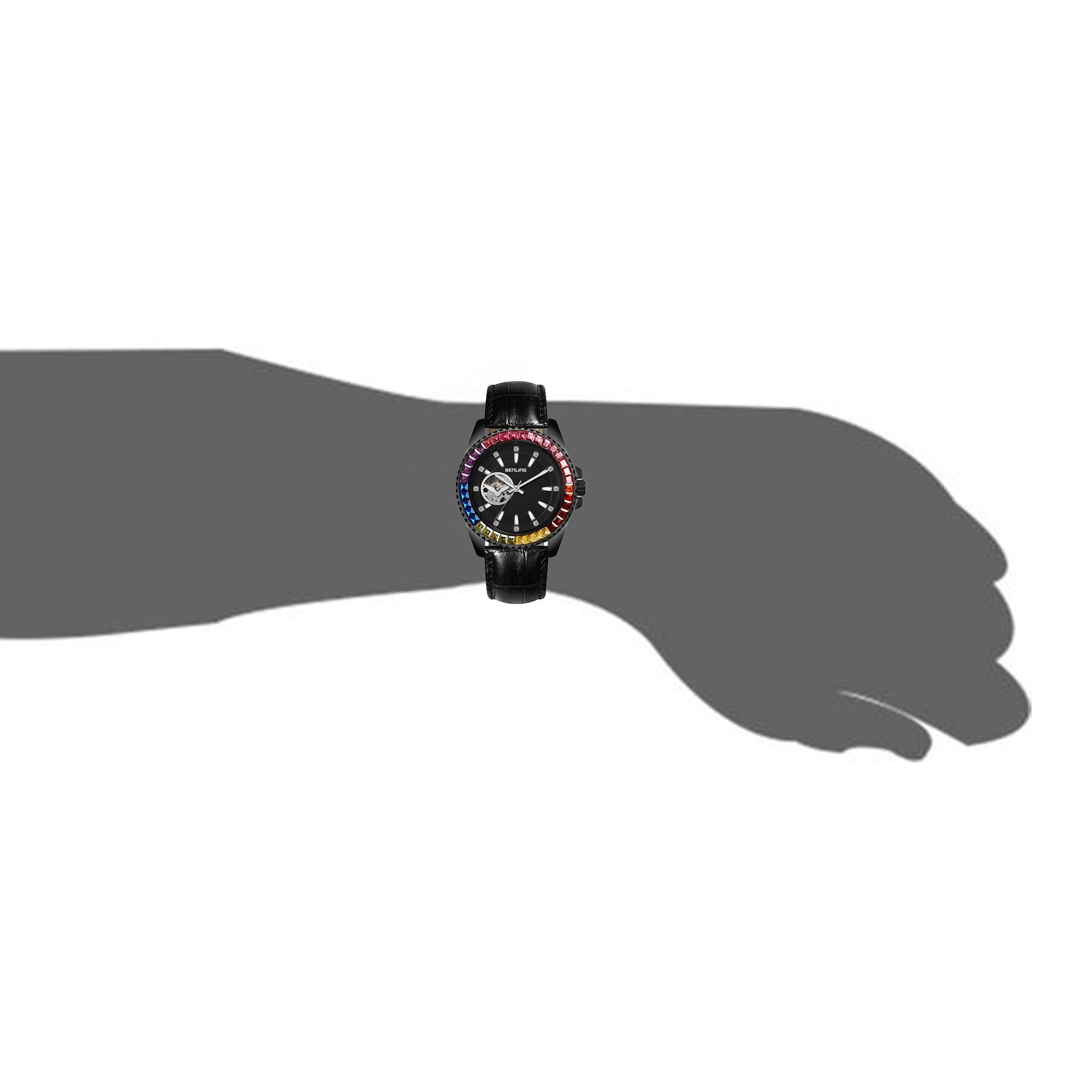 Benling Prism Royale – Rainbow Bezel Automatic with Open Heart Dial