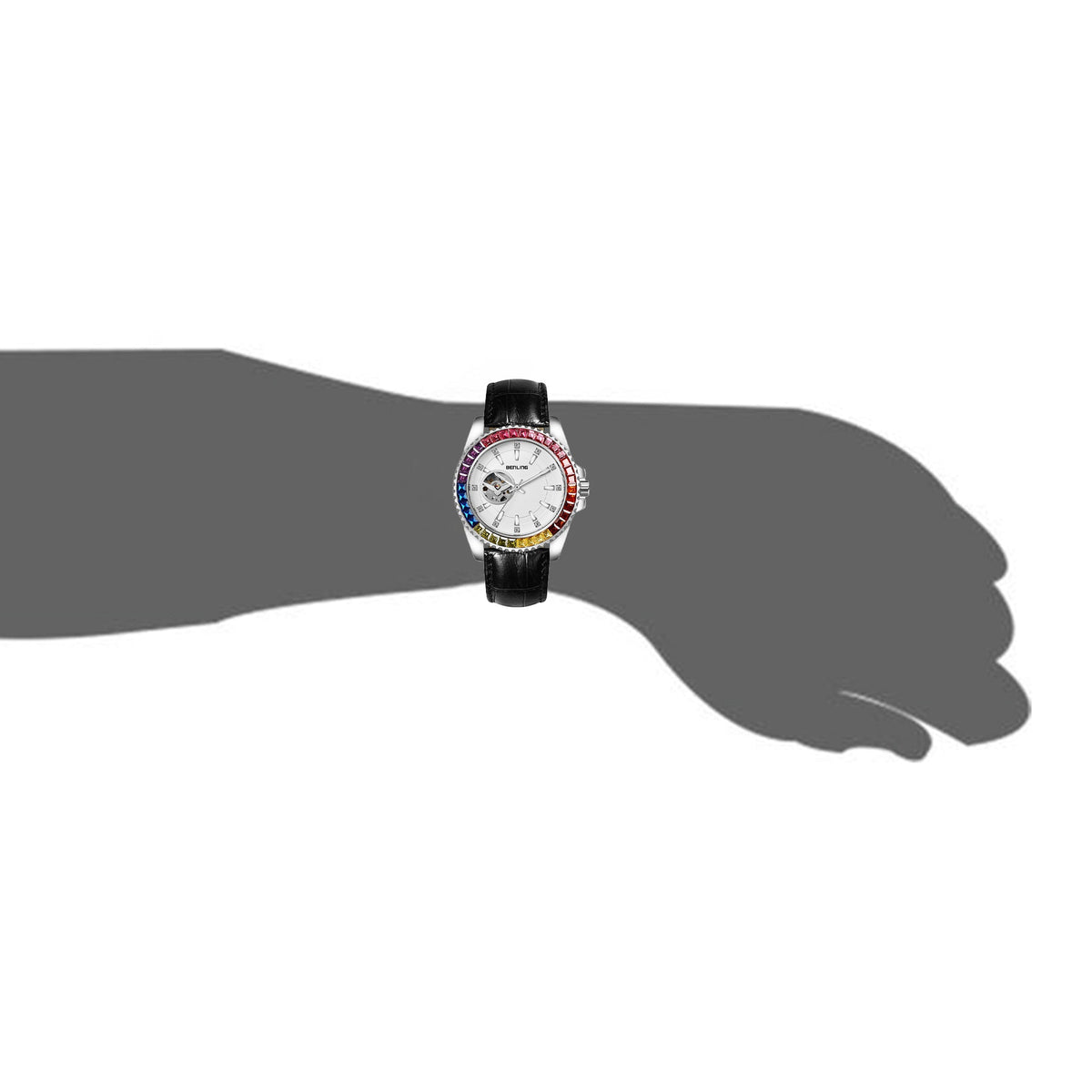 Benling Prism Royale – Rainbow Bezel Automatic with Open Heart Dial Benling