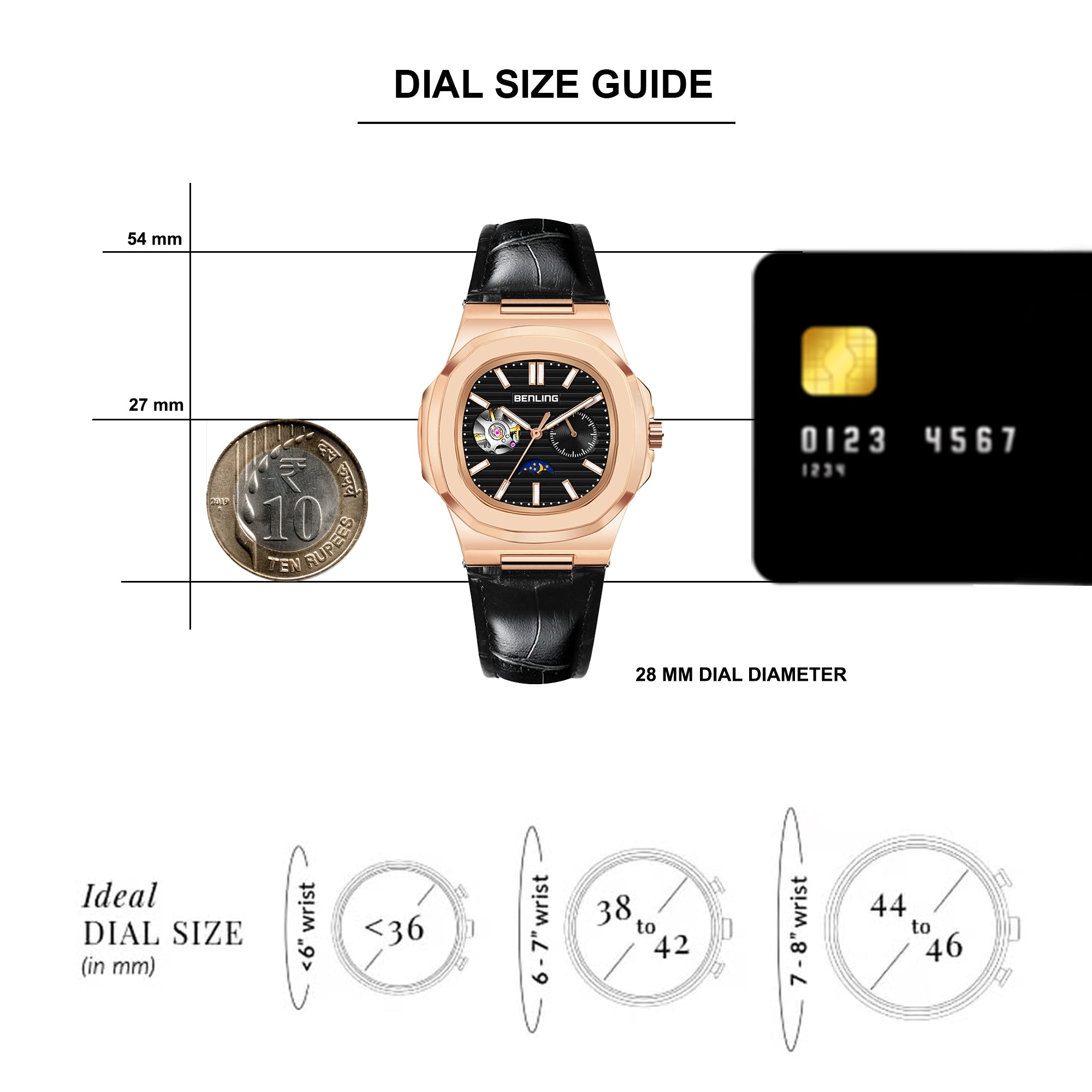 Benling Regalia Series – Open Heart Dial with Moonphase