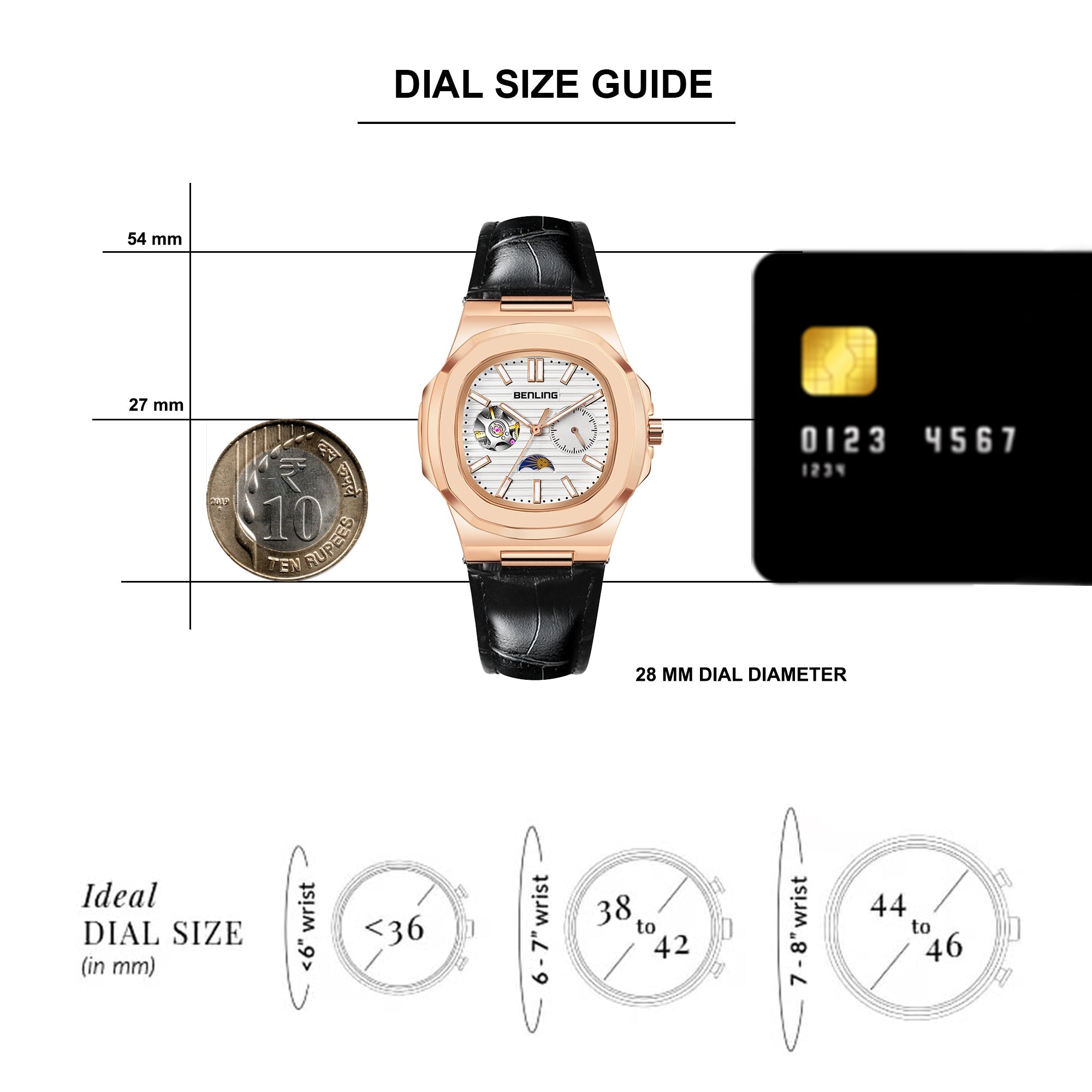 Benling Regalia Series – Open Heart Dial with Moonphase