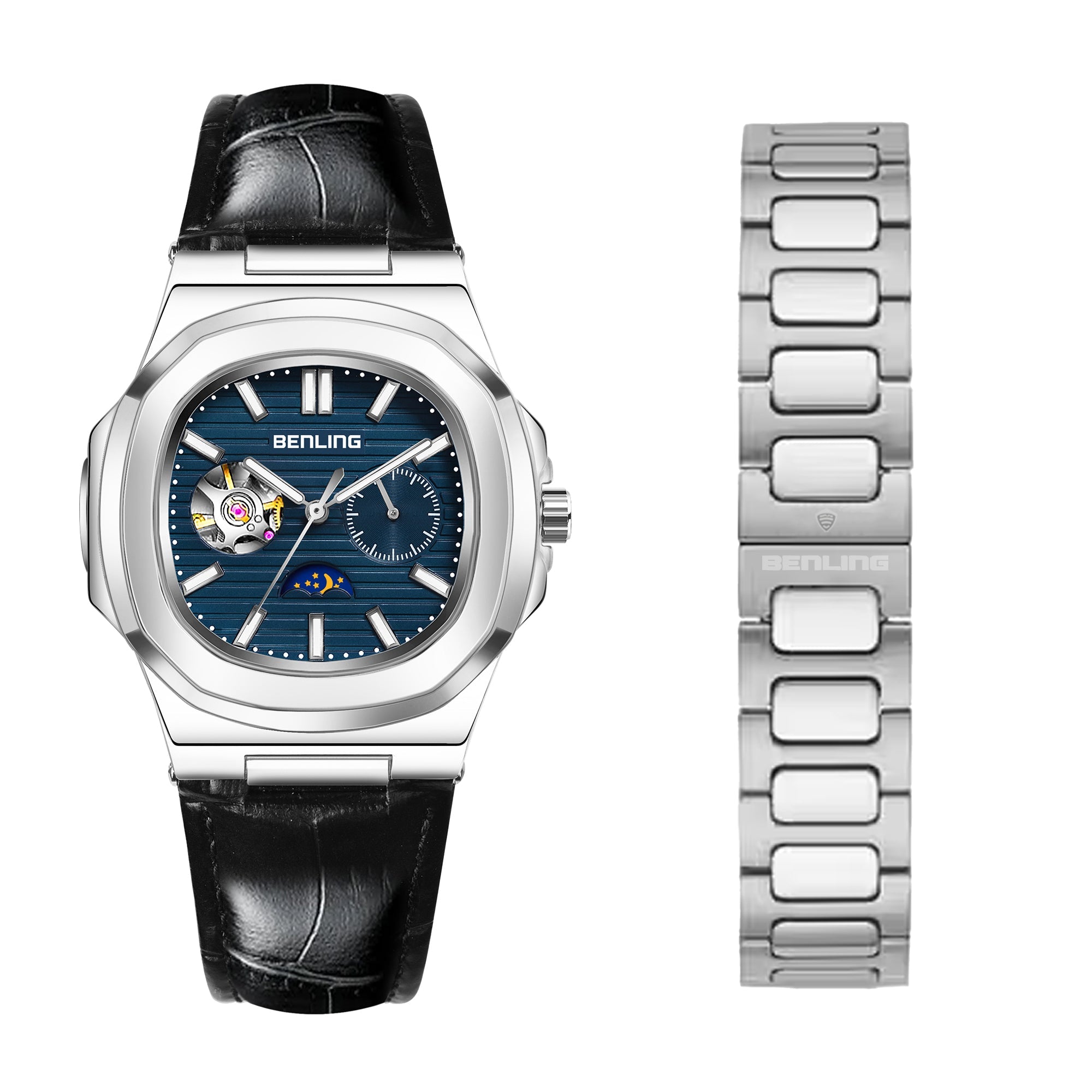 Benling Regalia Series – Open Heart Dial with Moonphase