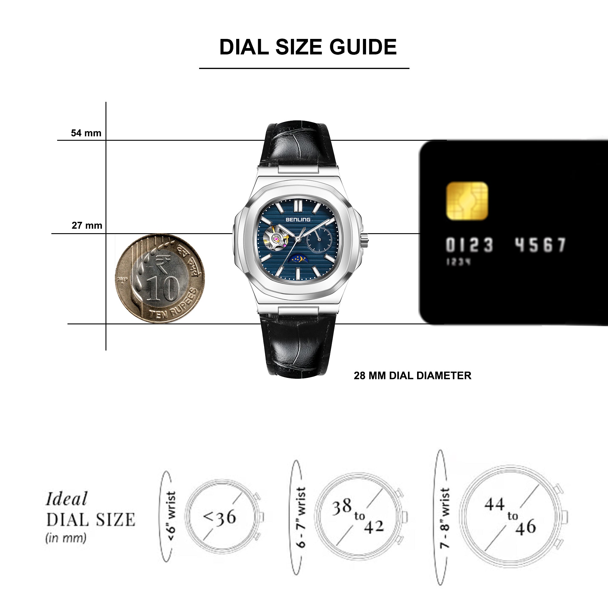 Benling Regalia Series – Open Heart Dial with Moonphase