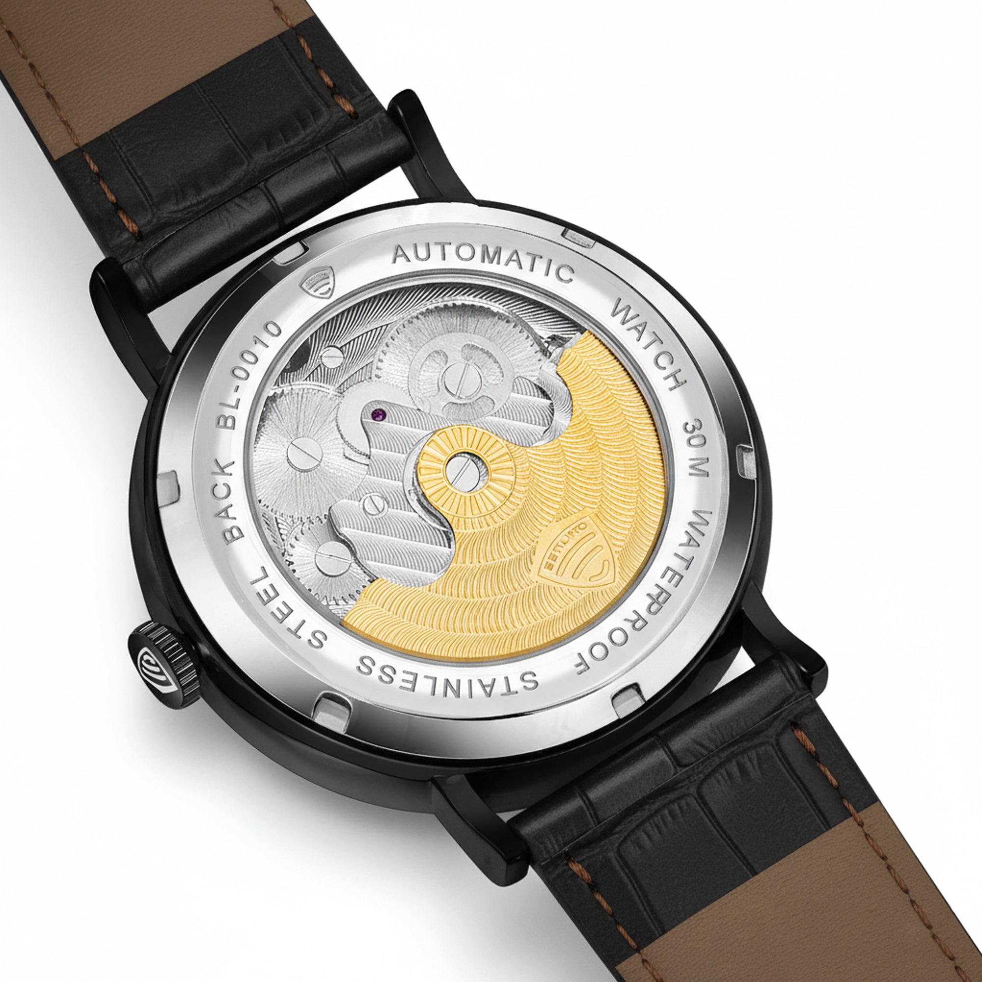 Benling Astroworld Tourbillon Automatic Watch for Men – Dual Time | Moonphase | Skeleton Dial | Premium Leather Strap