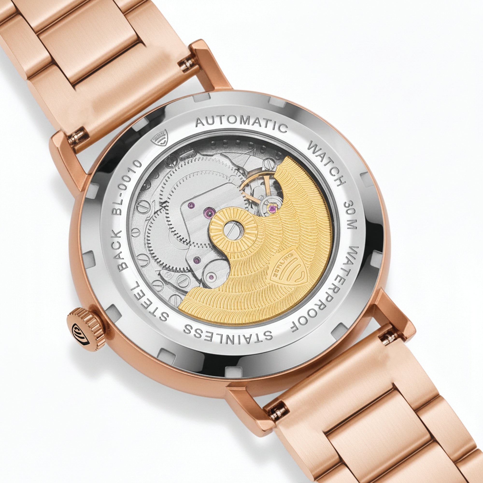 Benling Astroworld Tourbillon Automatic Watch for Men – Dual Time | Moonphase | Skeleton Dial | Stainless Steel Chain